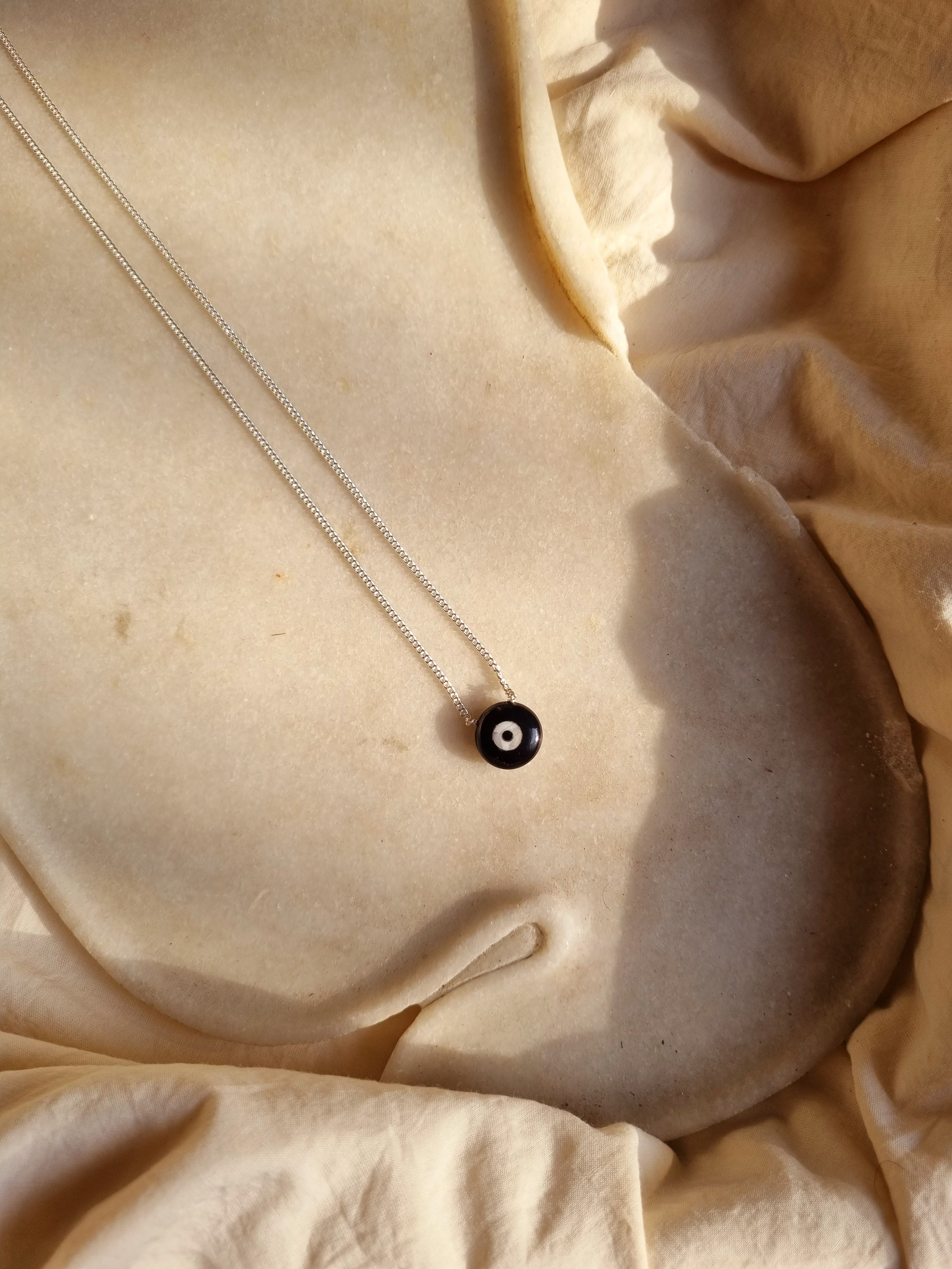 vasava - Black Onyx Men's Evil Eye Pendant