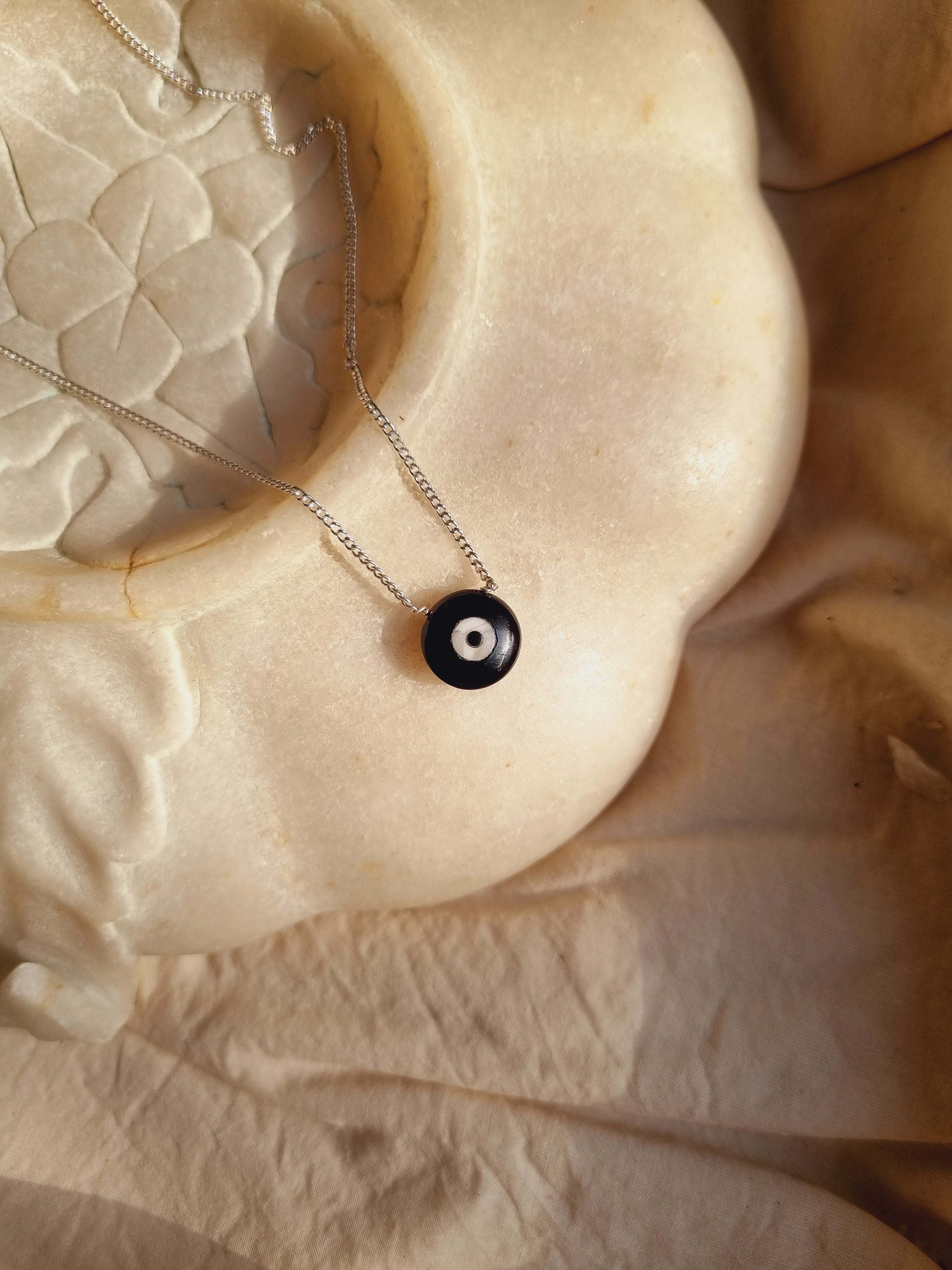 vasava - Black Onyx Men's Evil Eye Pendant