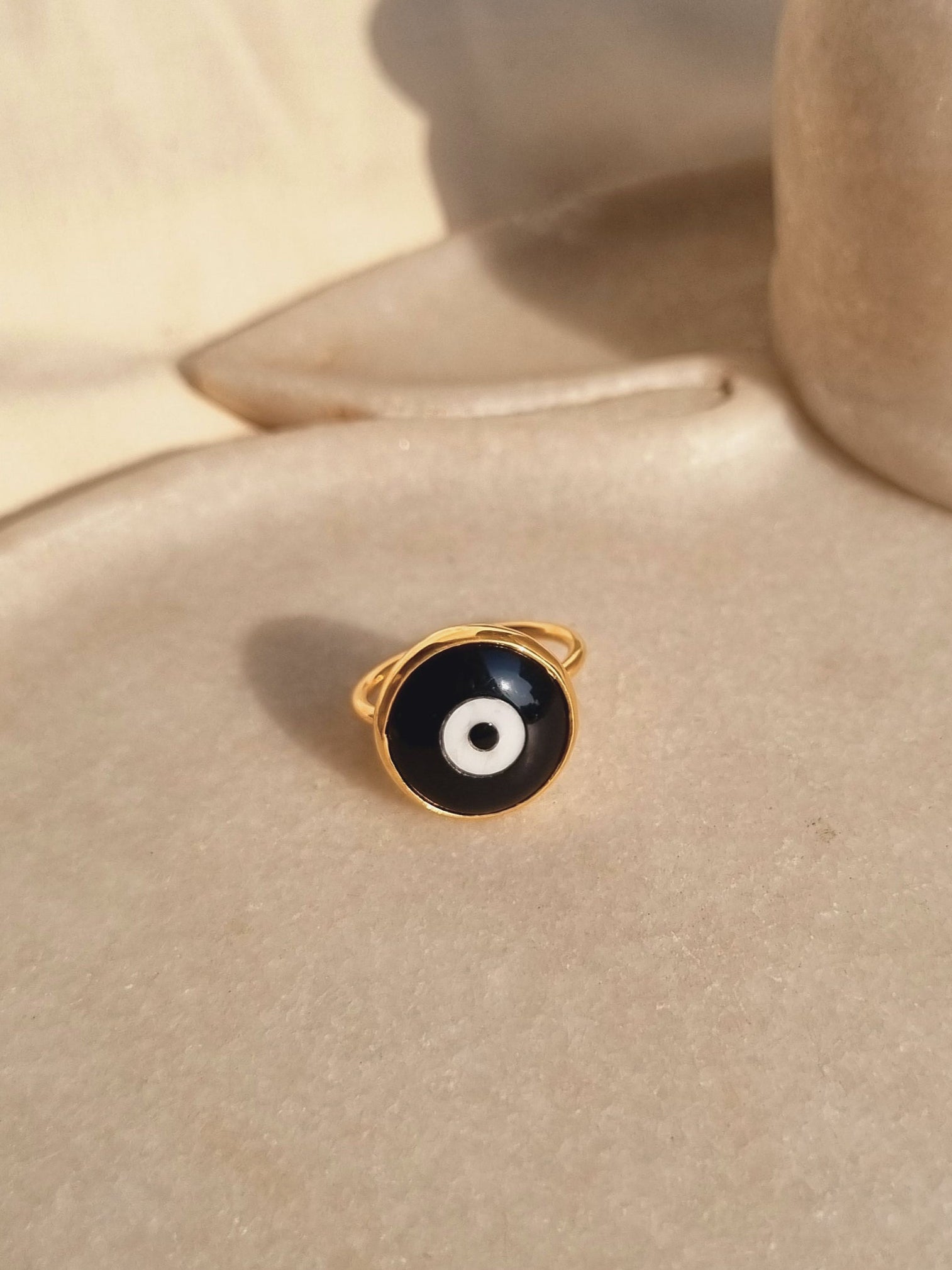nazra Black Evil Eye Ring