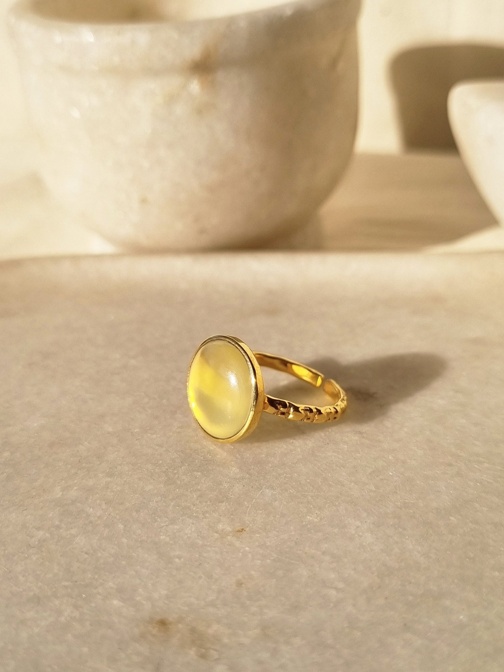 surya - Yellow Opal Sun Ring