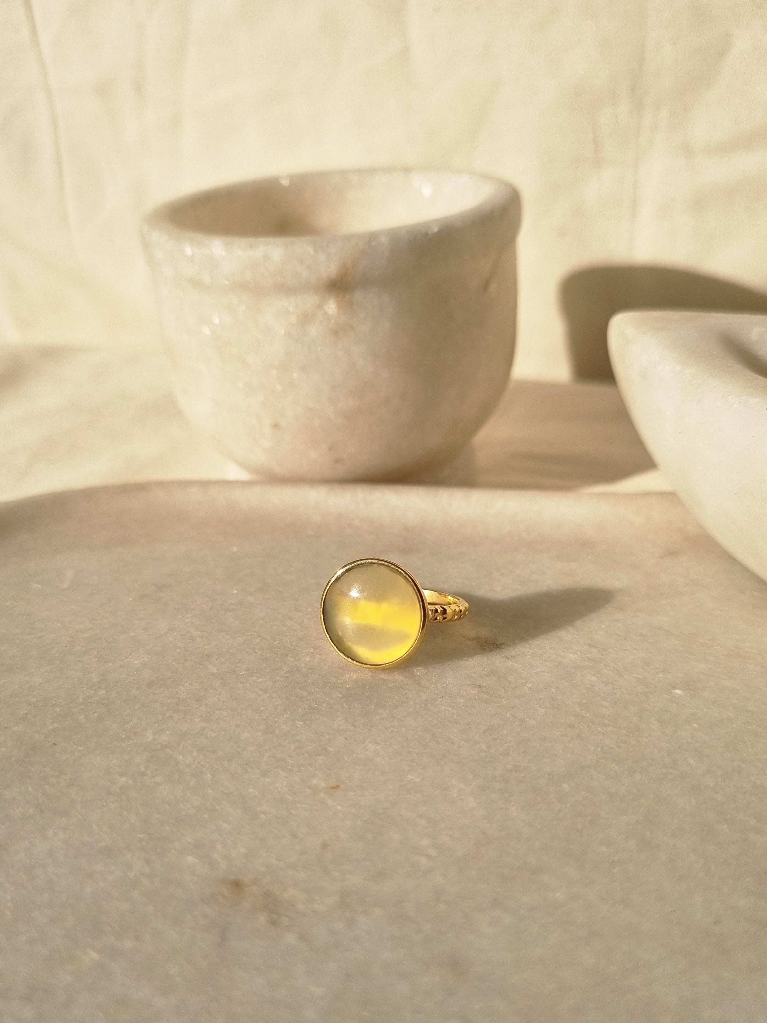 surya - Yellow Opal Sun Ring