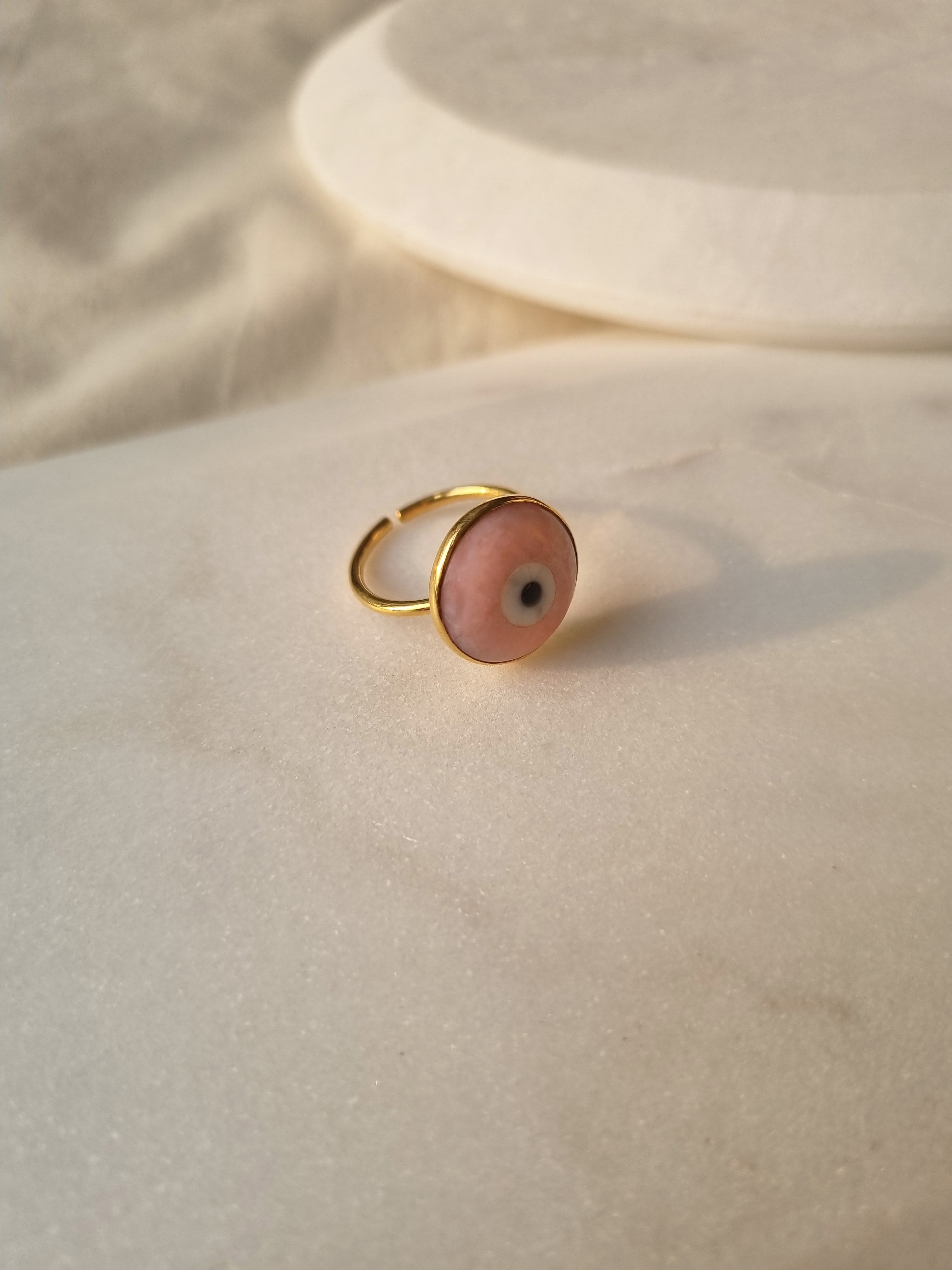nazra - Pink Evil Eye Ring