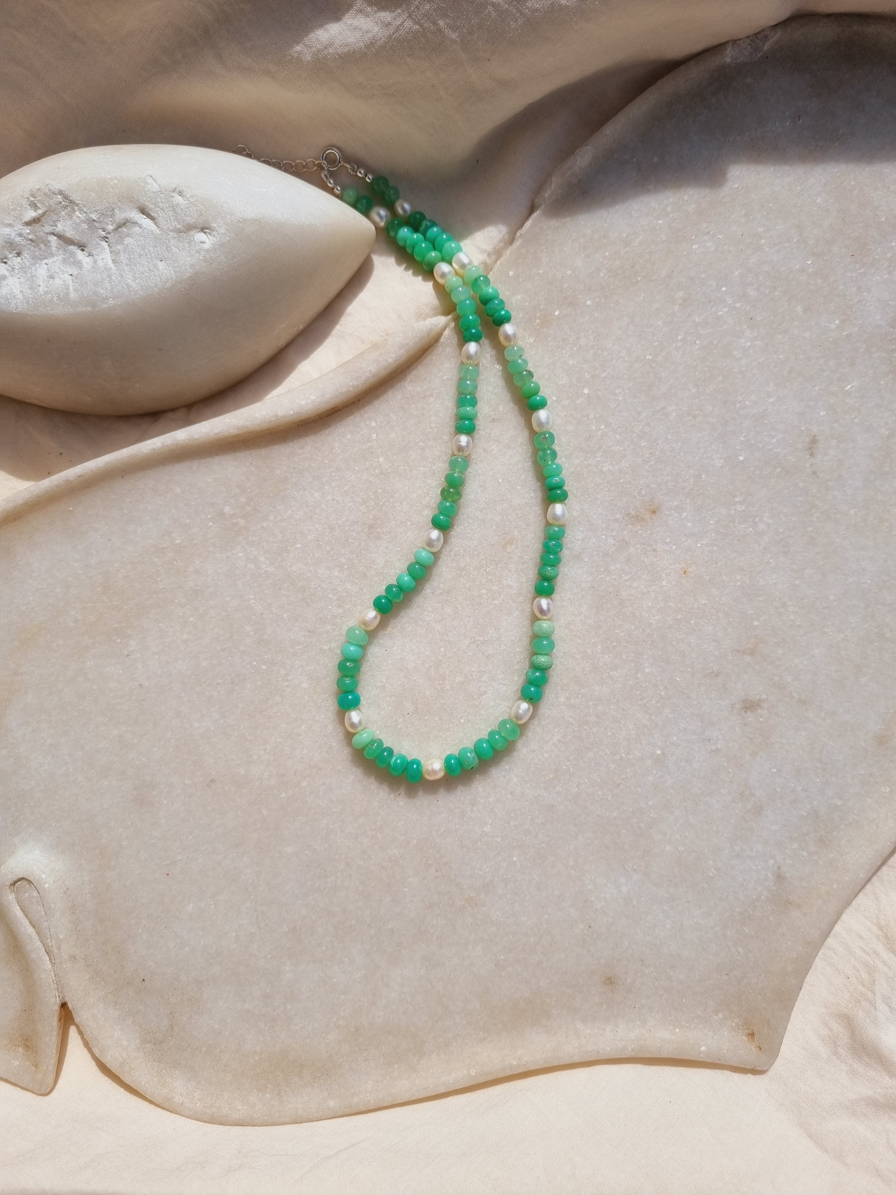 ramas - Chrysoprase Pearl Baati Choker