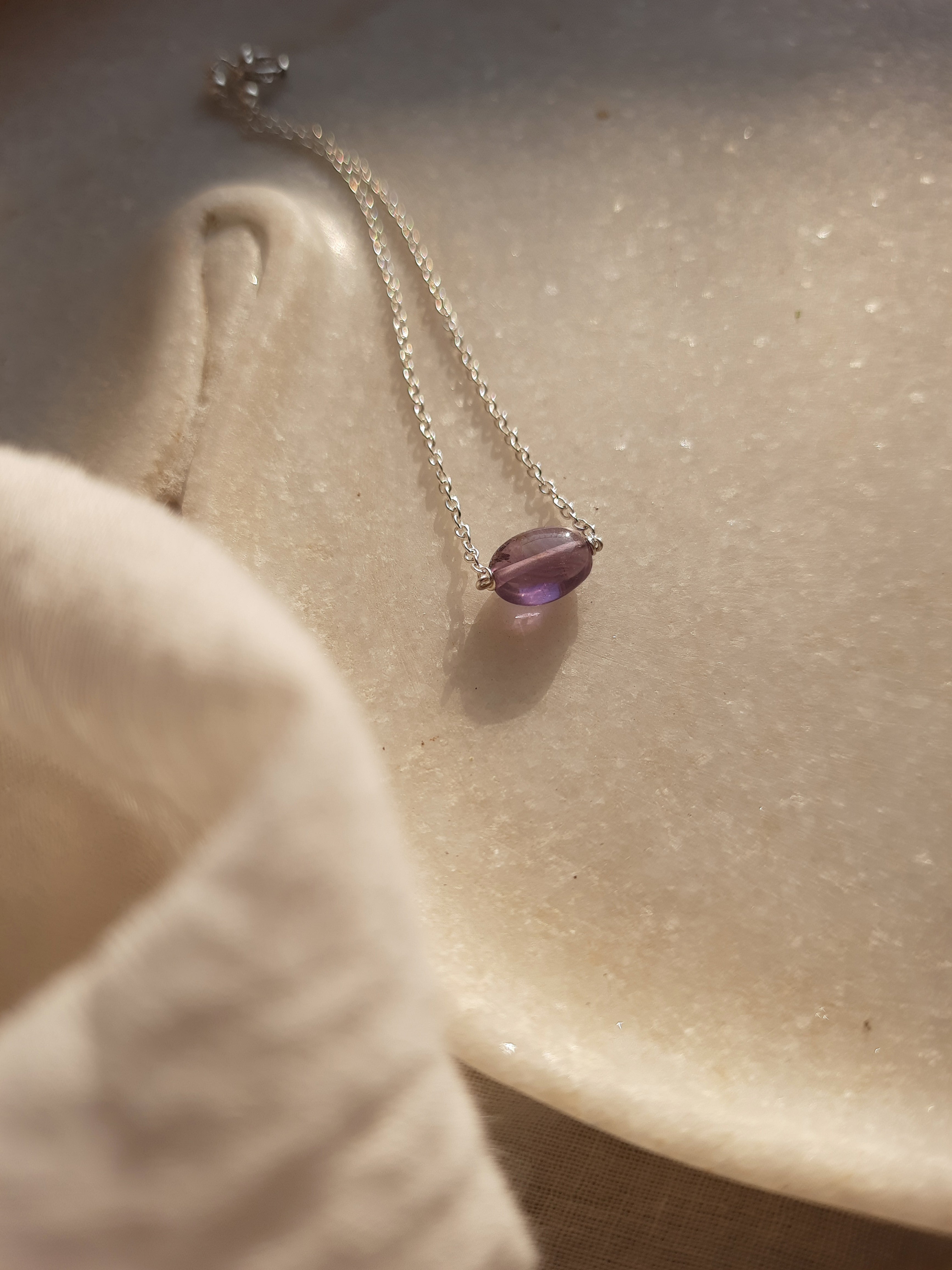kesya - Amethyst Oval Bracelet