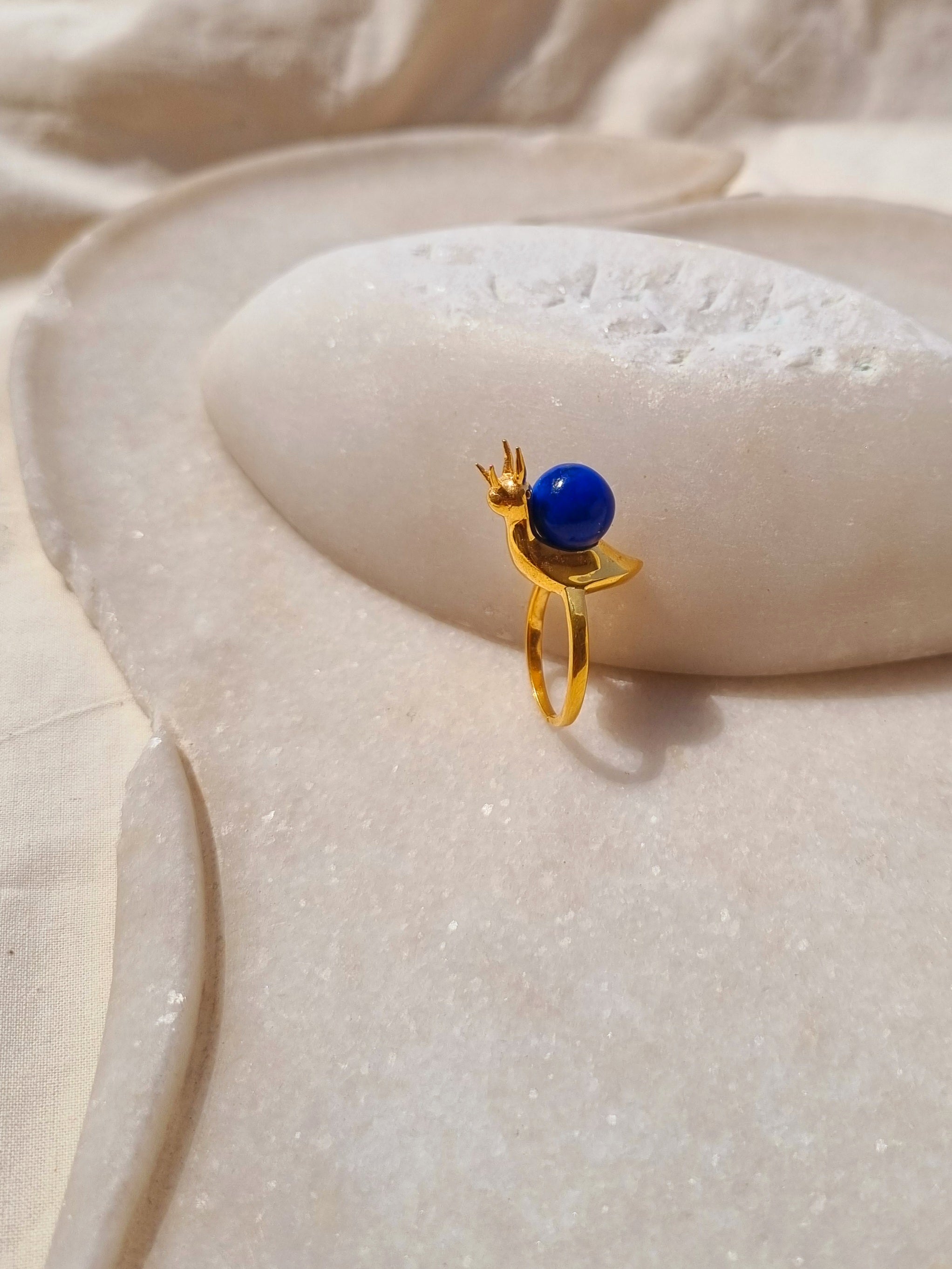 snail - Lapis Lazuli Ring