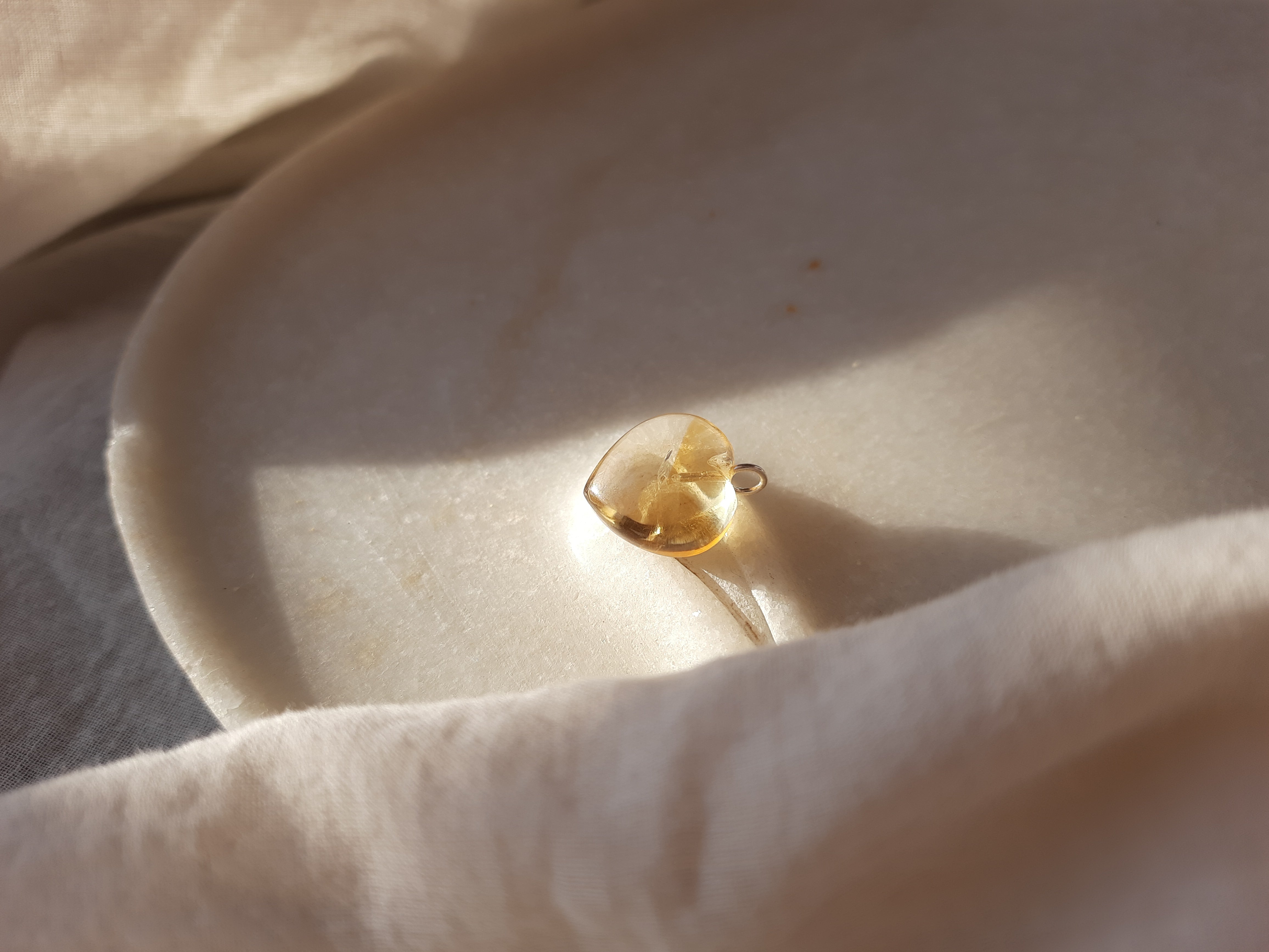 adya - Citrine Heart Pendant