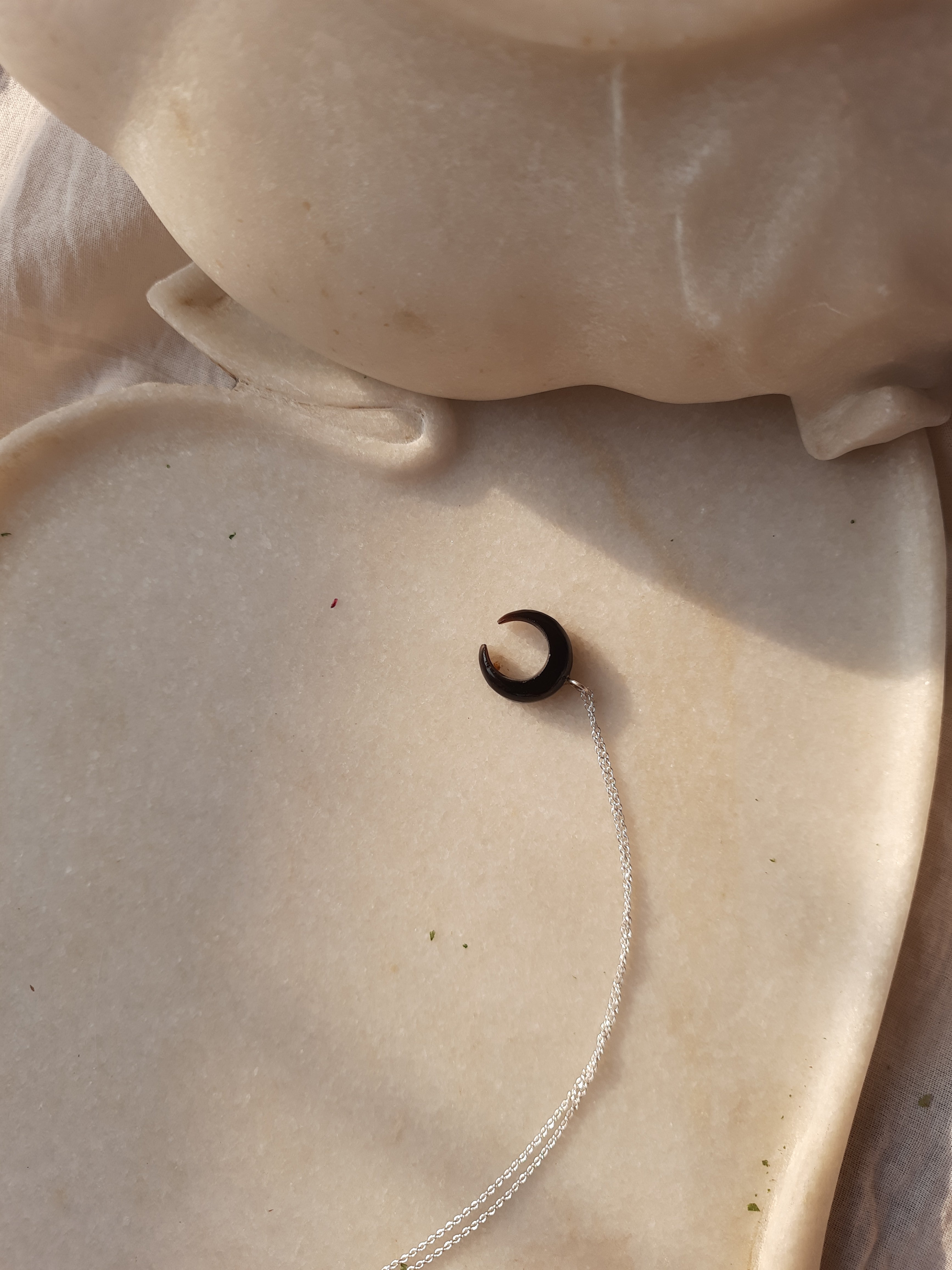 koka - Black Onyx Crescent Pendant
