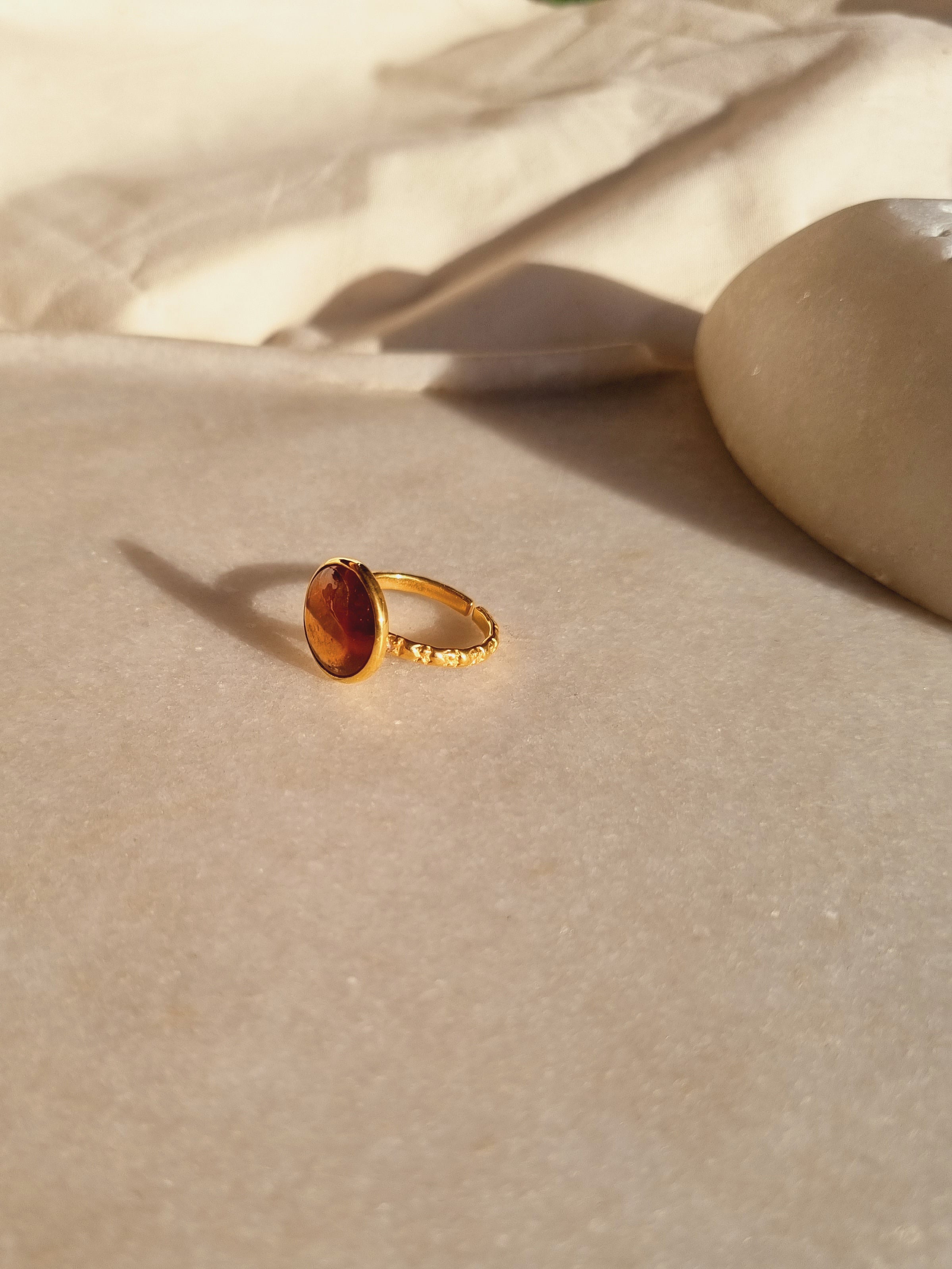 surya - Hessonite Garnet Sun Ring