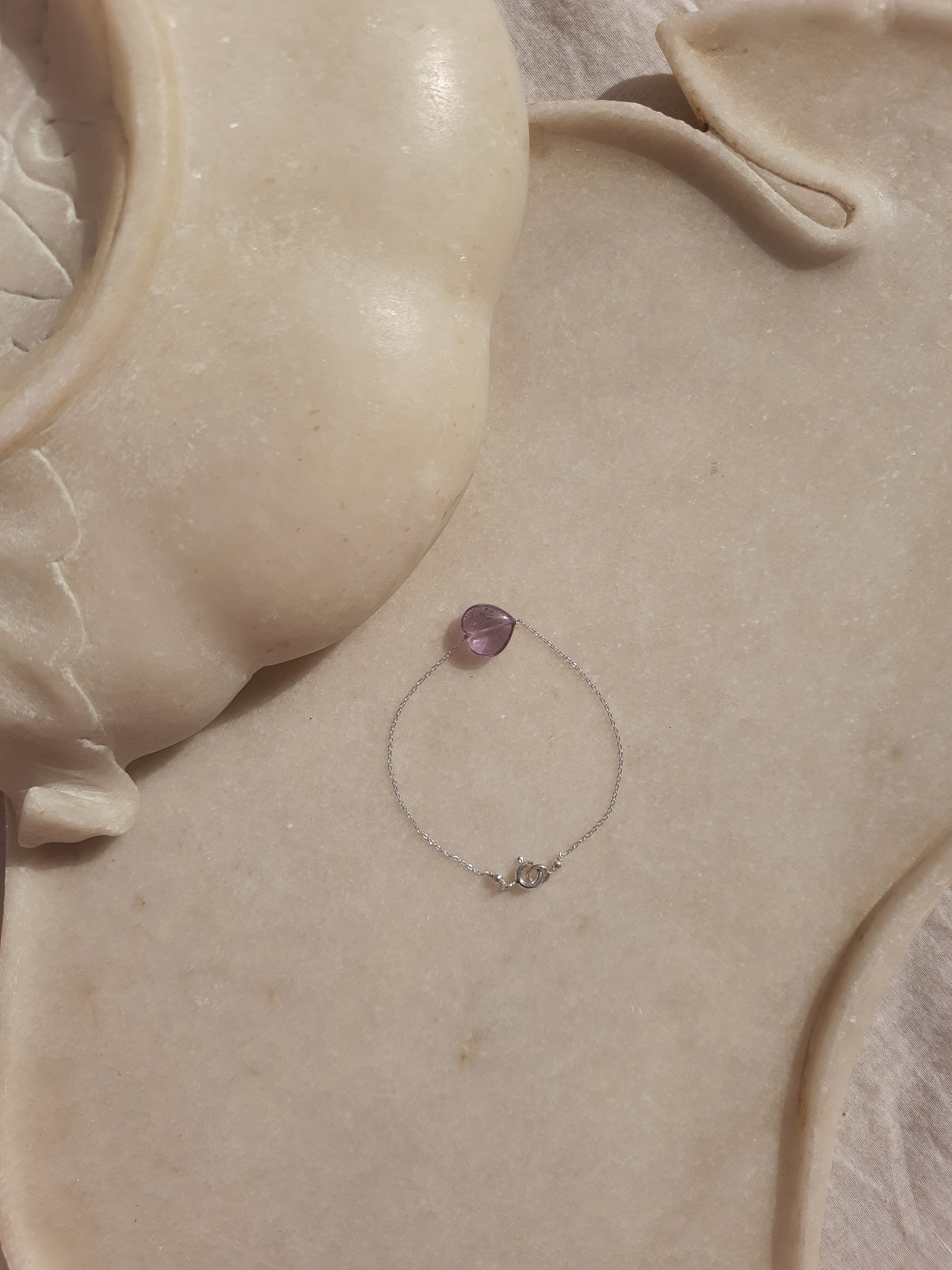 kauri - Amethyst Heart Bracelet