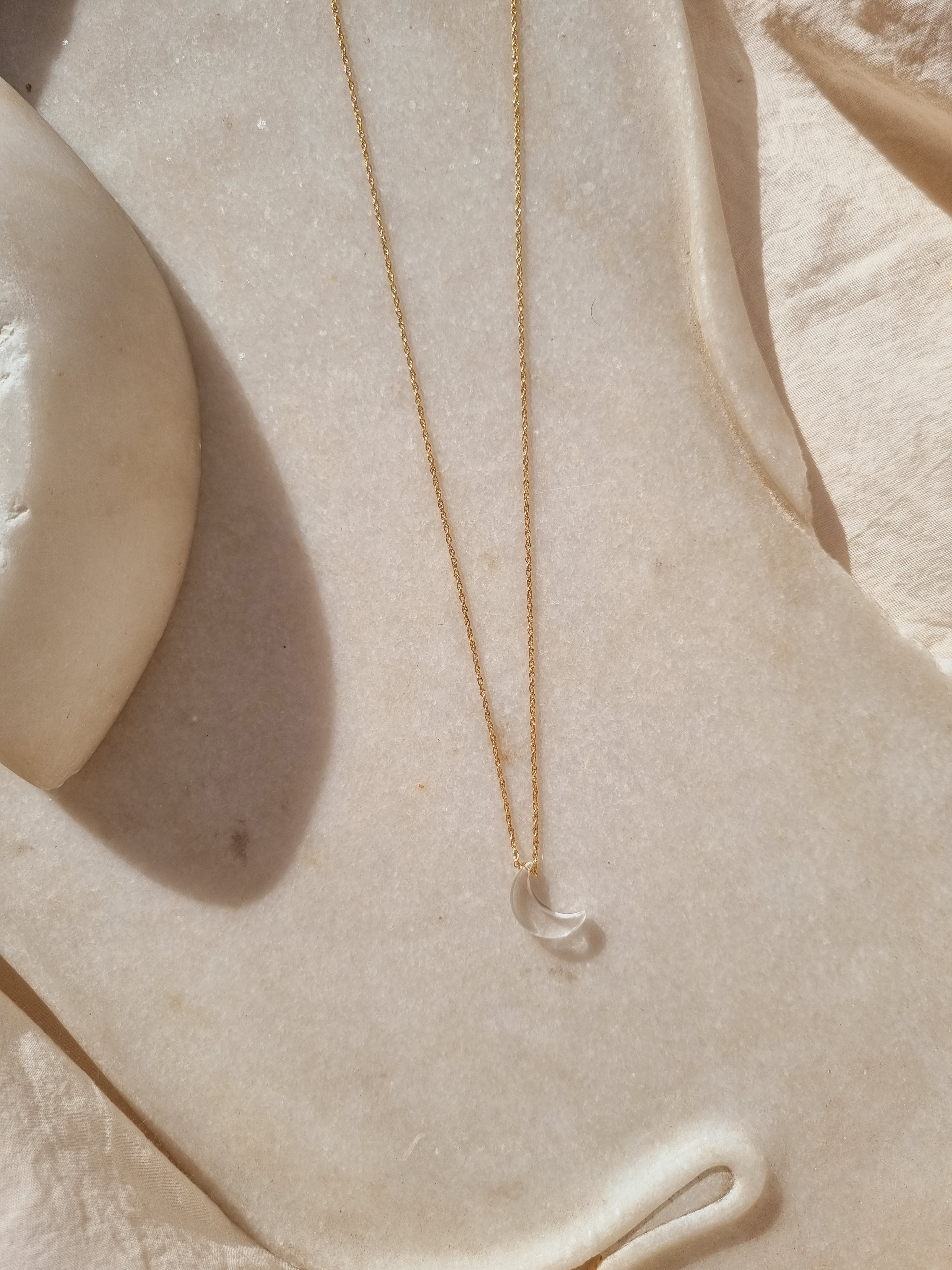 vidhyat - Clear quartz Luna Pendant