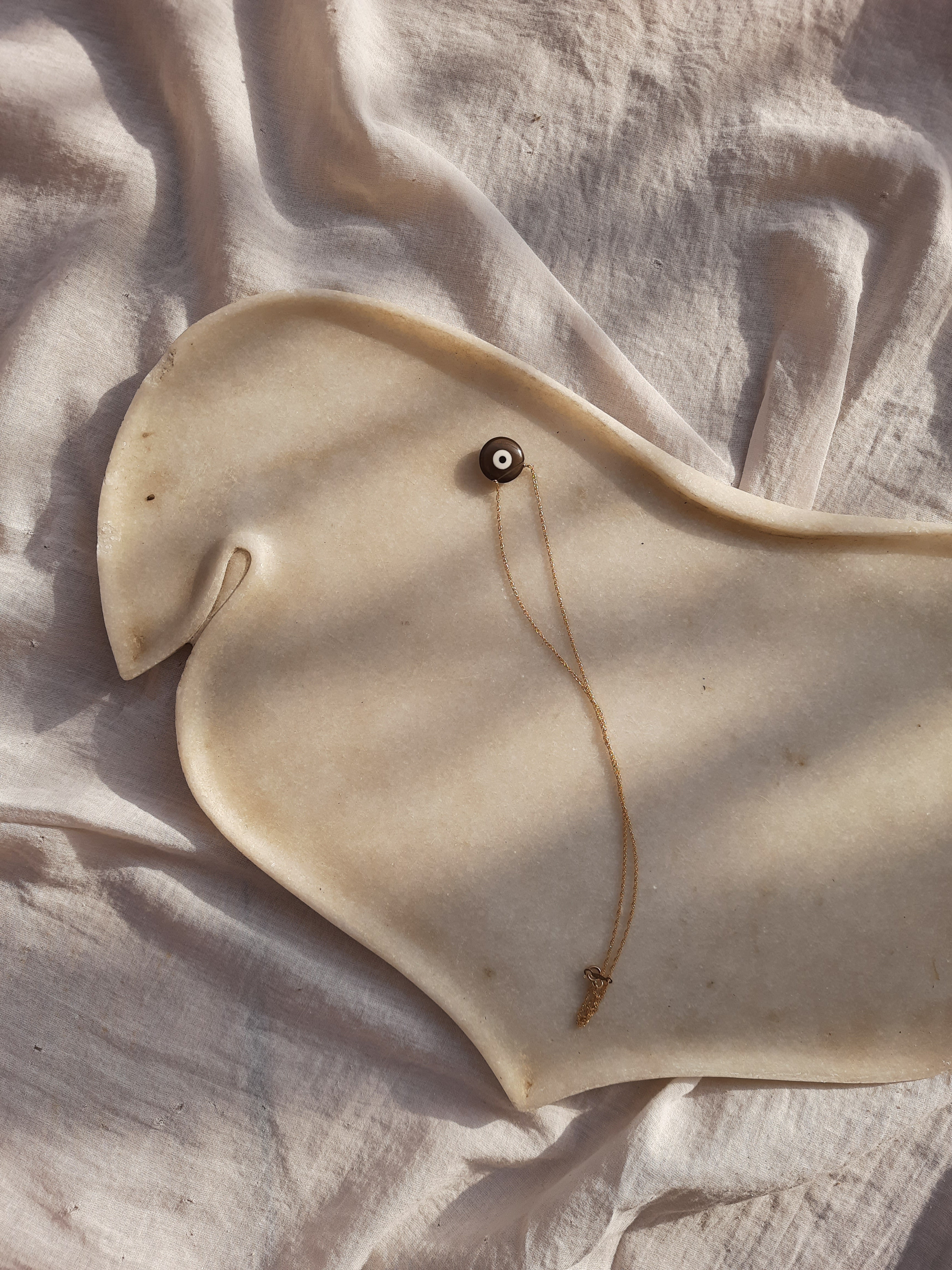 vedava - Smoky Quartz Evil Eye Pendant