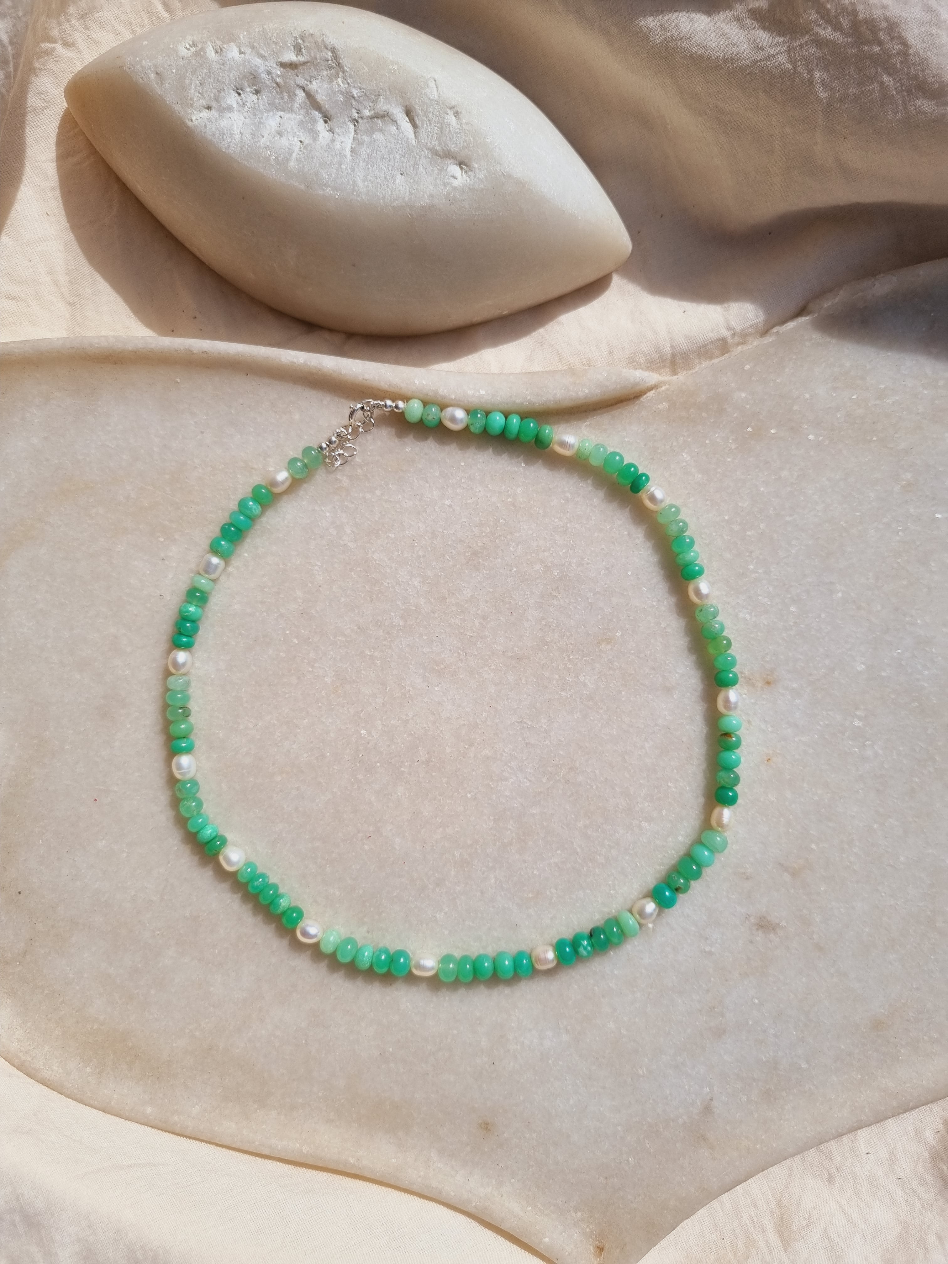 ramas - Chrysoprase Pearl Baati Choker