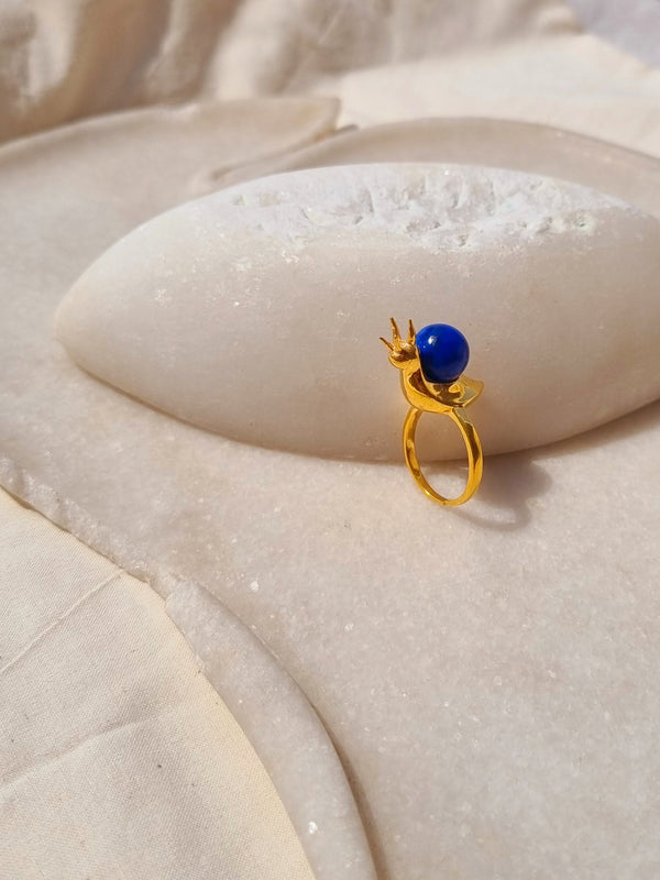 snáil - Lapis Lazuli Ring