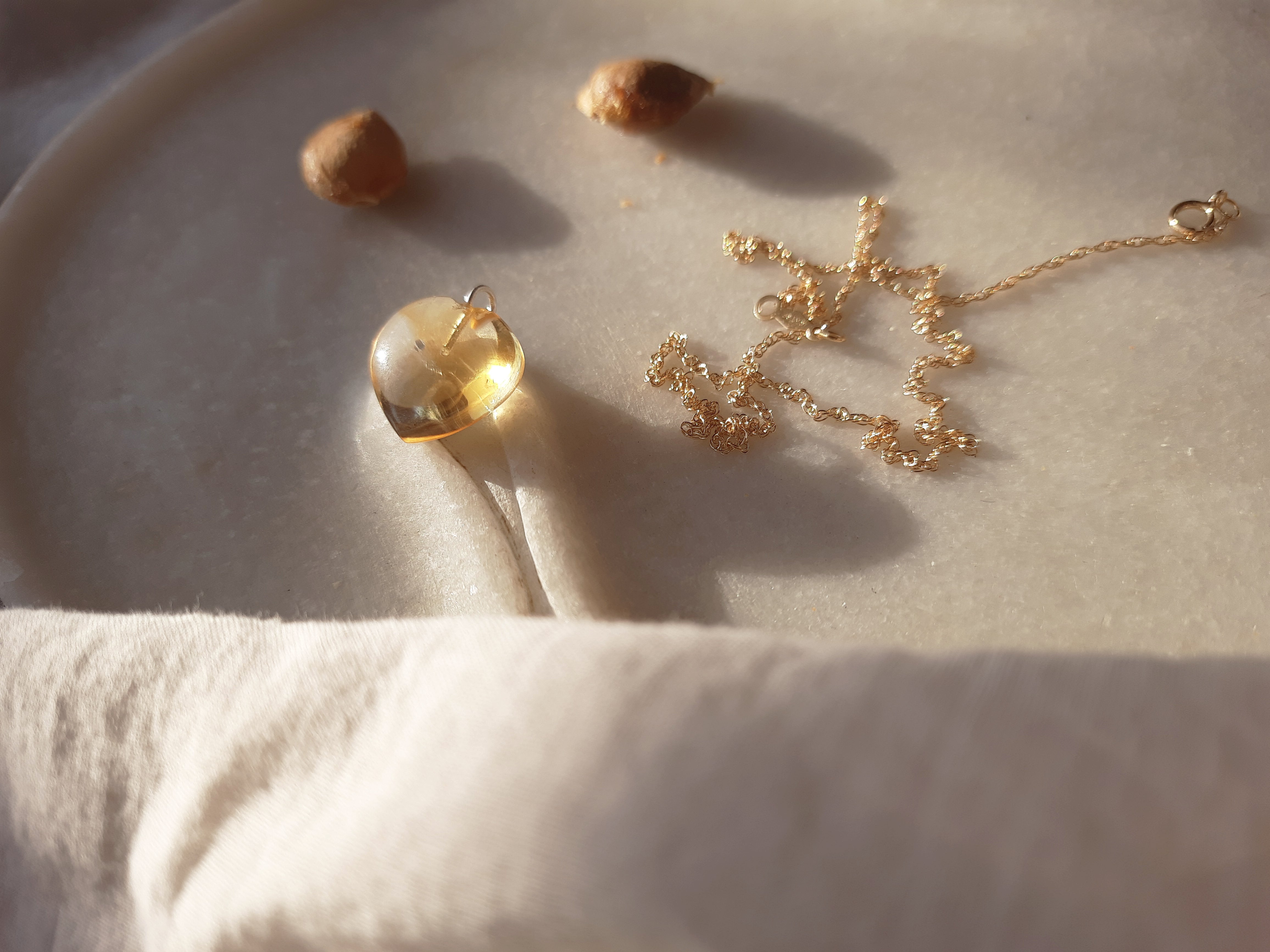 adya - Citrine Heart Pendant