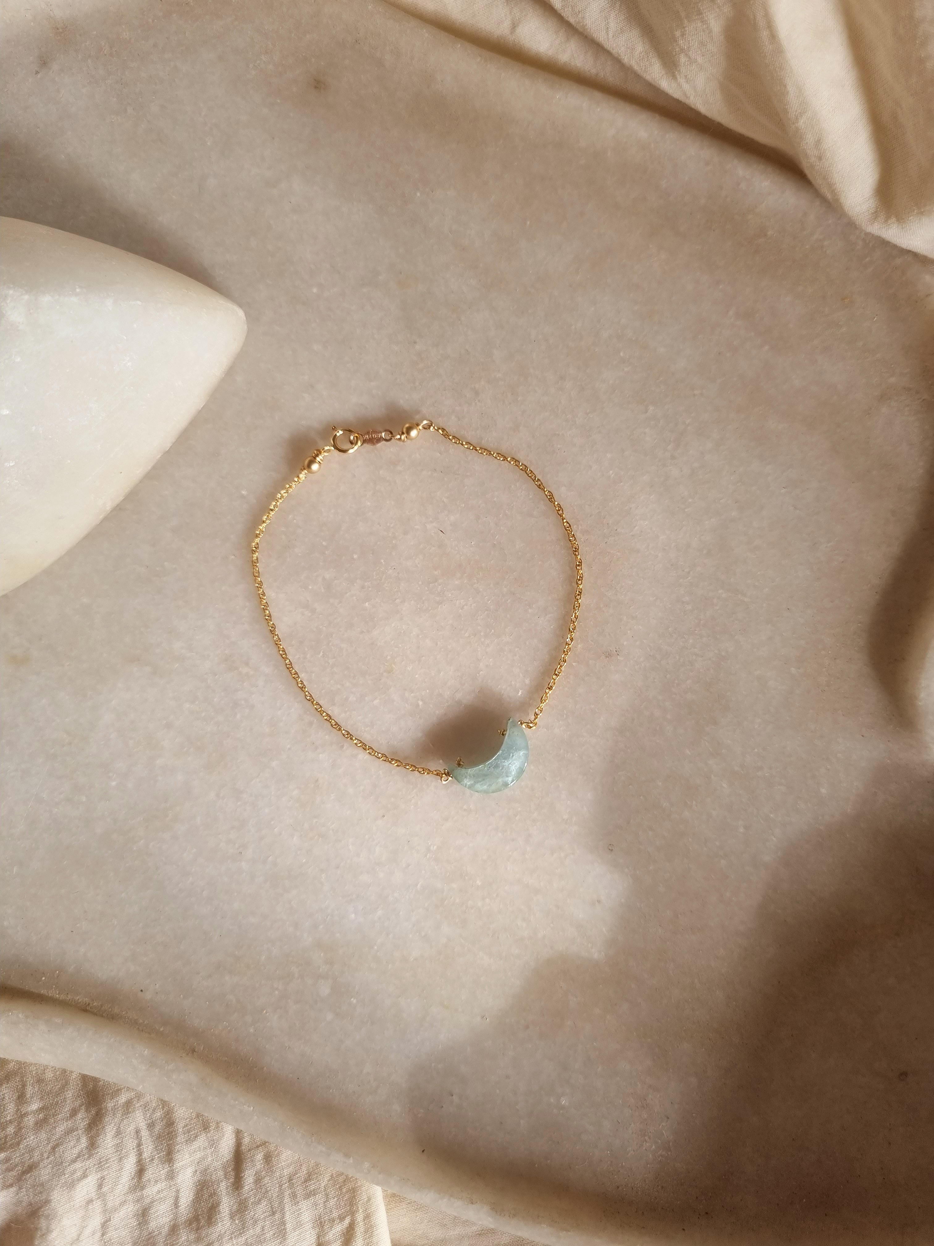 auraya - Aquamarine Luna Bracelet
