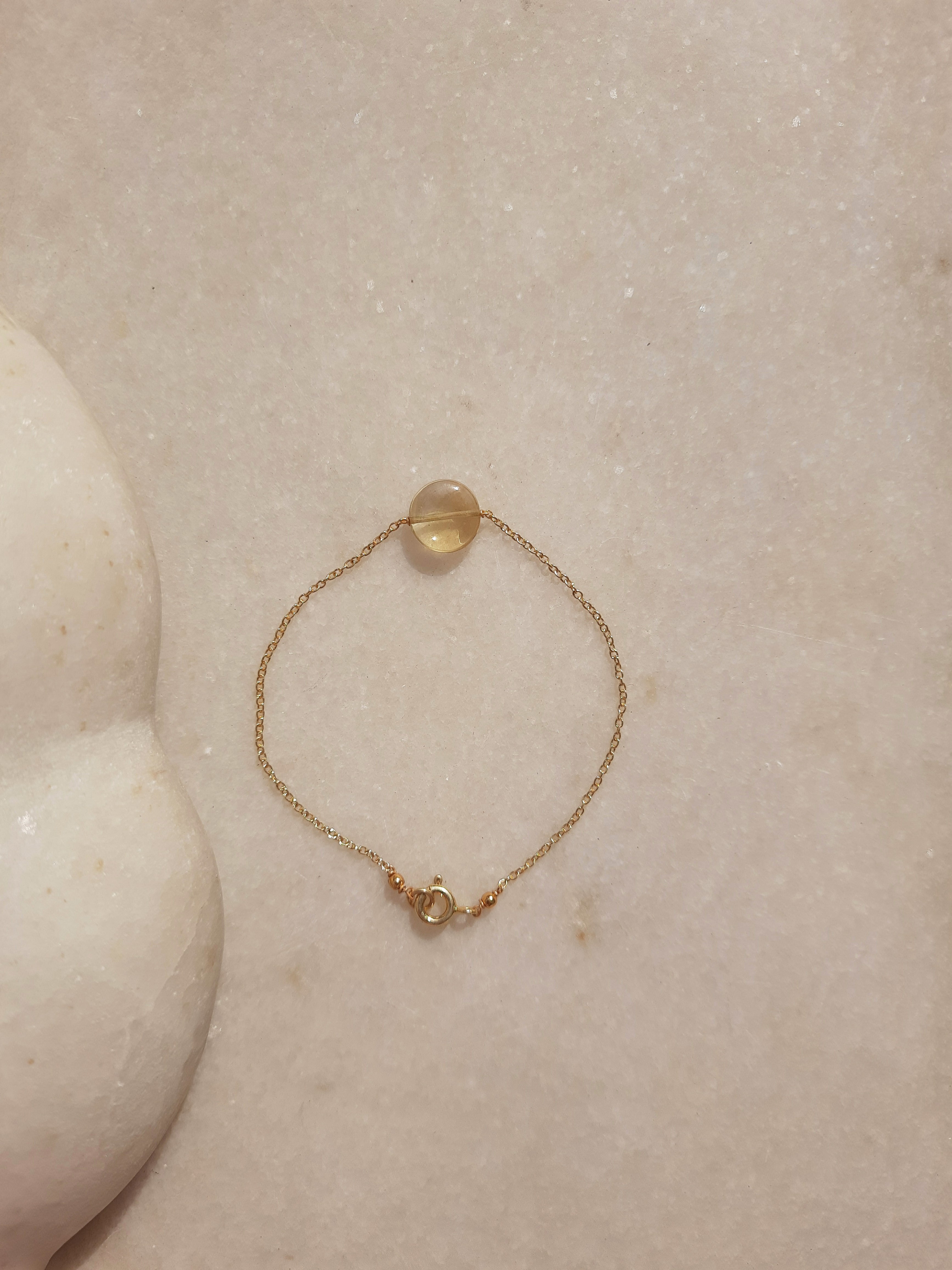 matsya - Citrine Round Bracelet