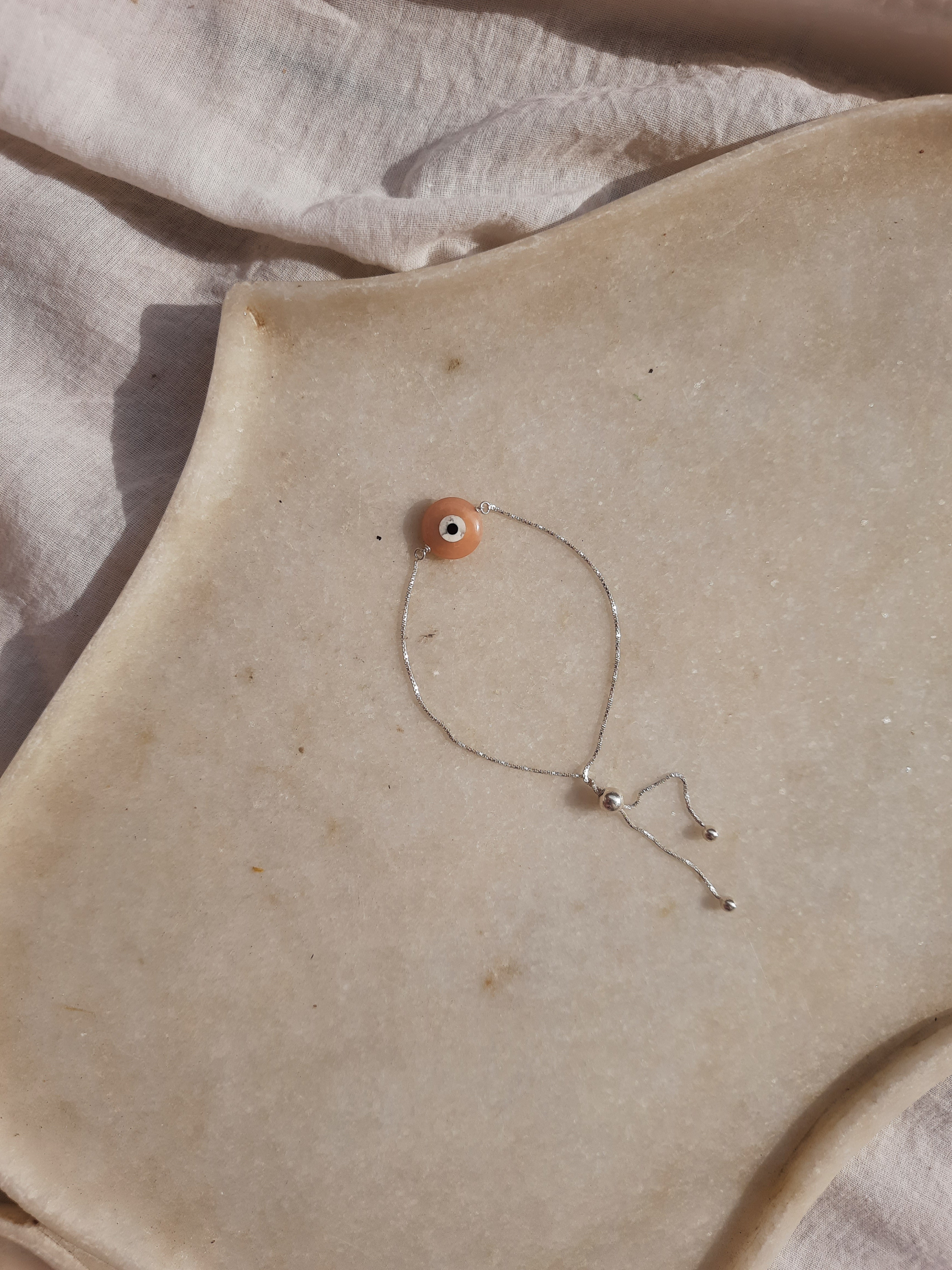 kayena - Pink Opal Evil Eye Bracelet
