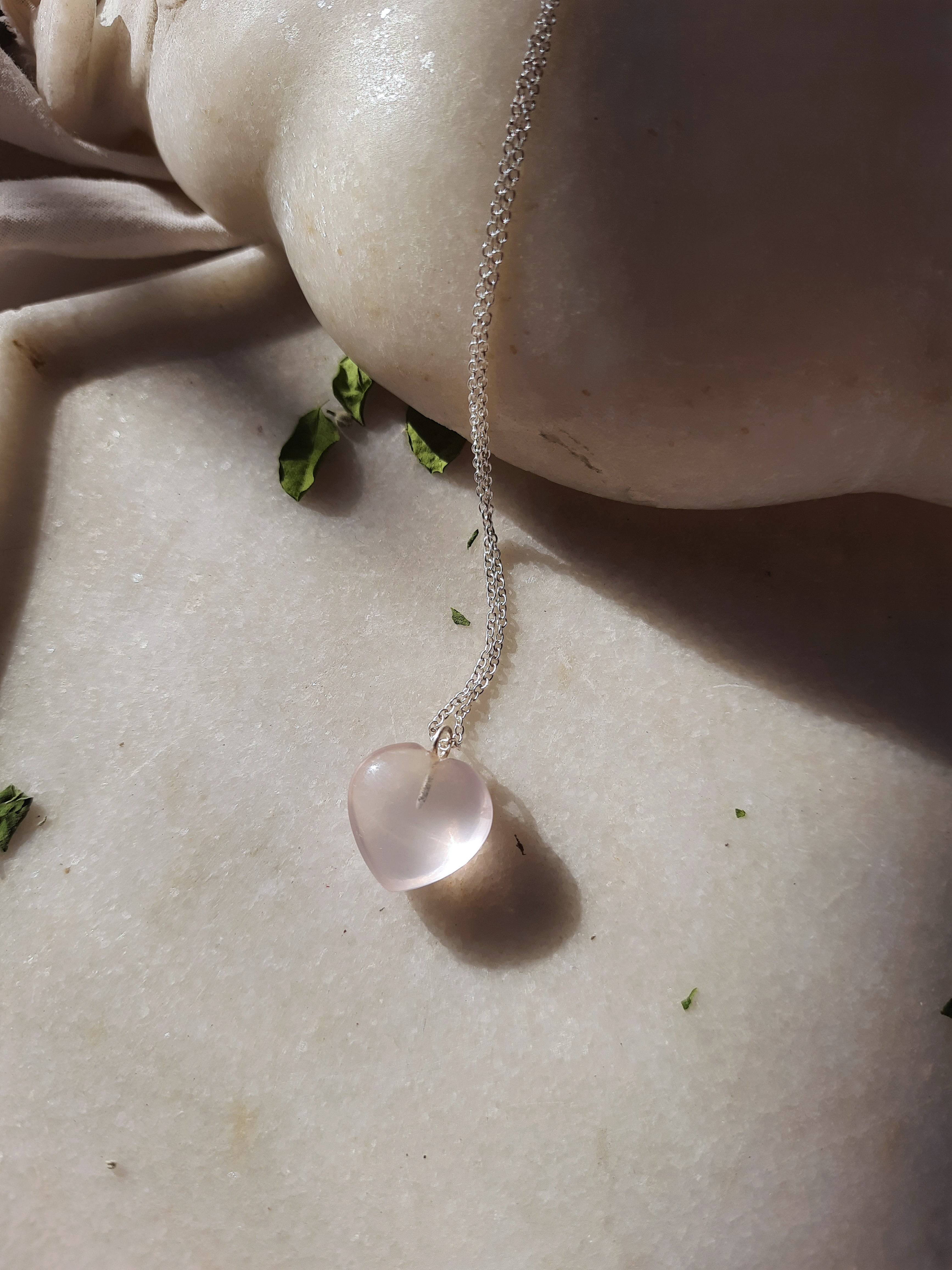 rati - Rose quartz Heart Pendant