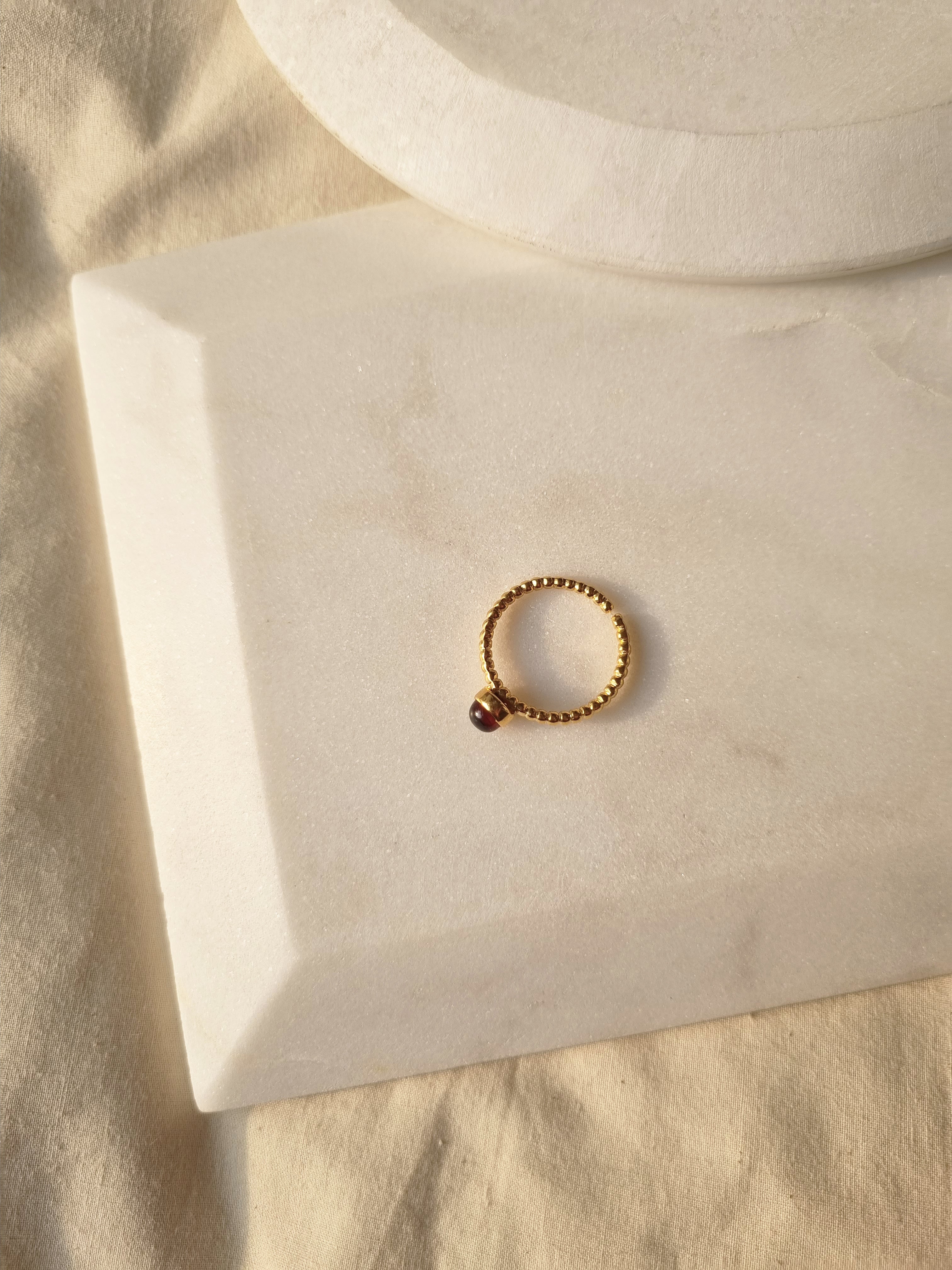 sukra - Garnet Venus Ring