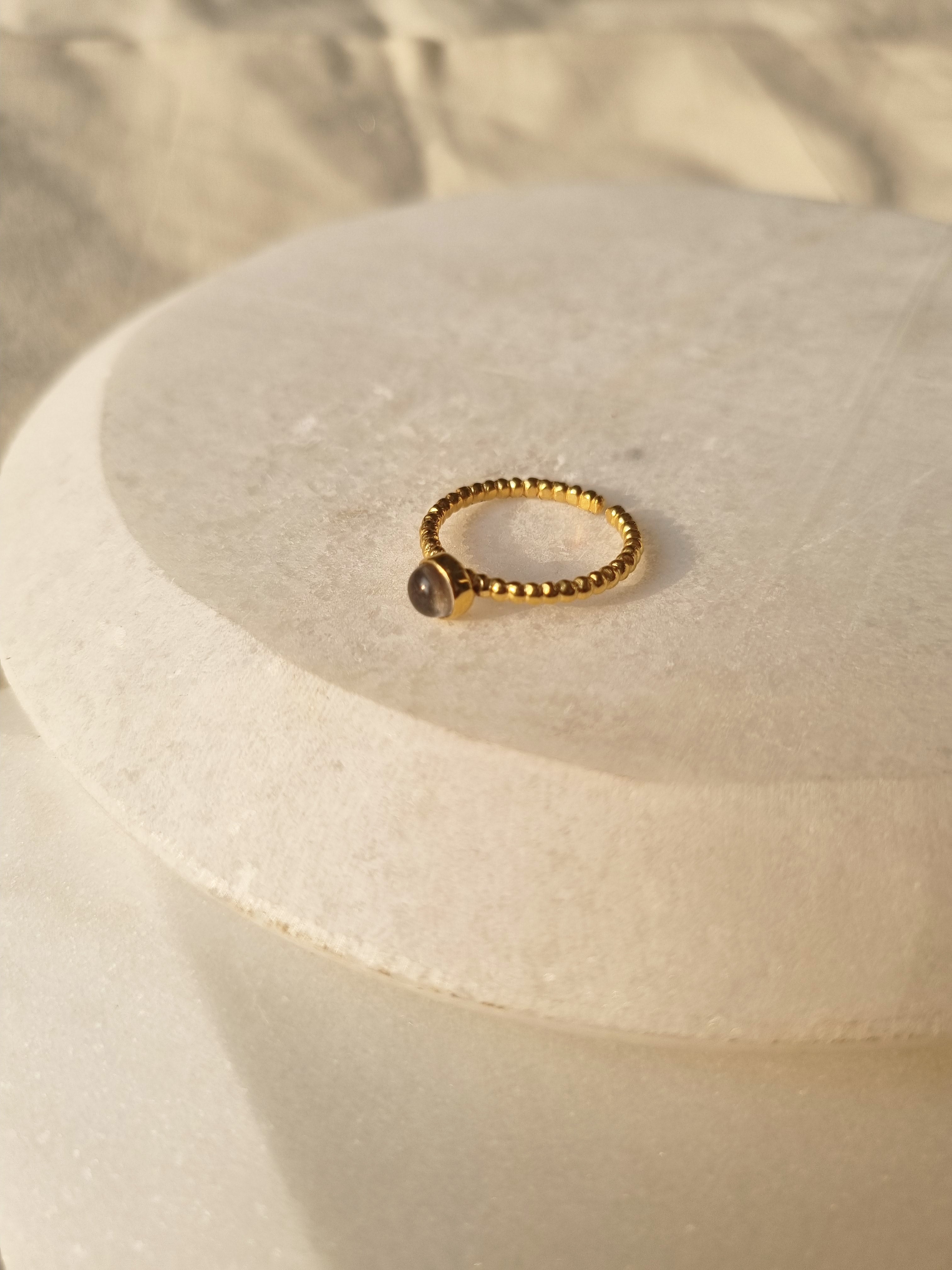 sukra - Clear Quartz Venus Ring