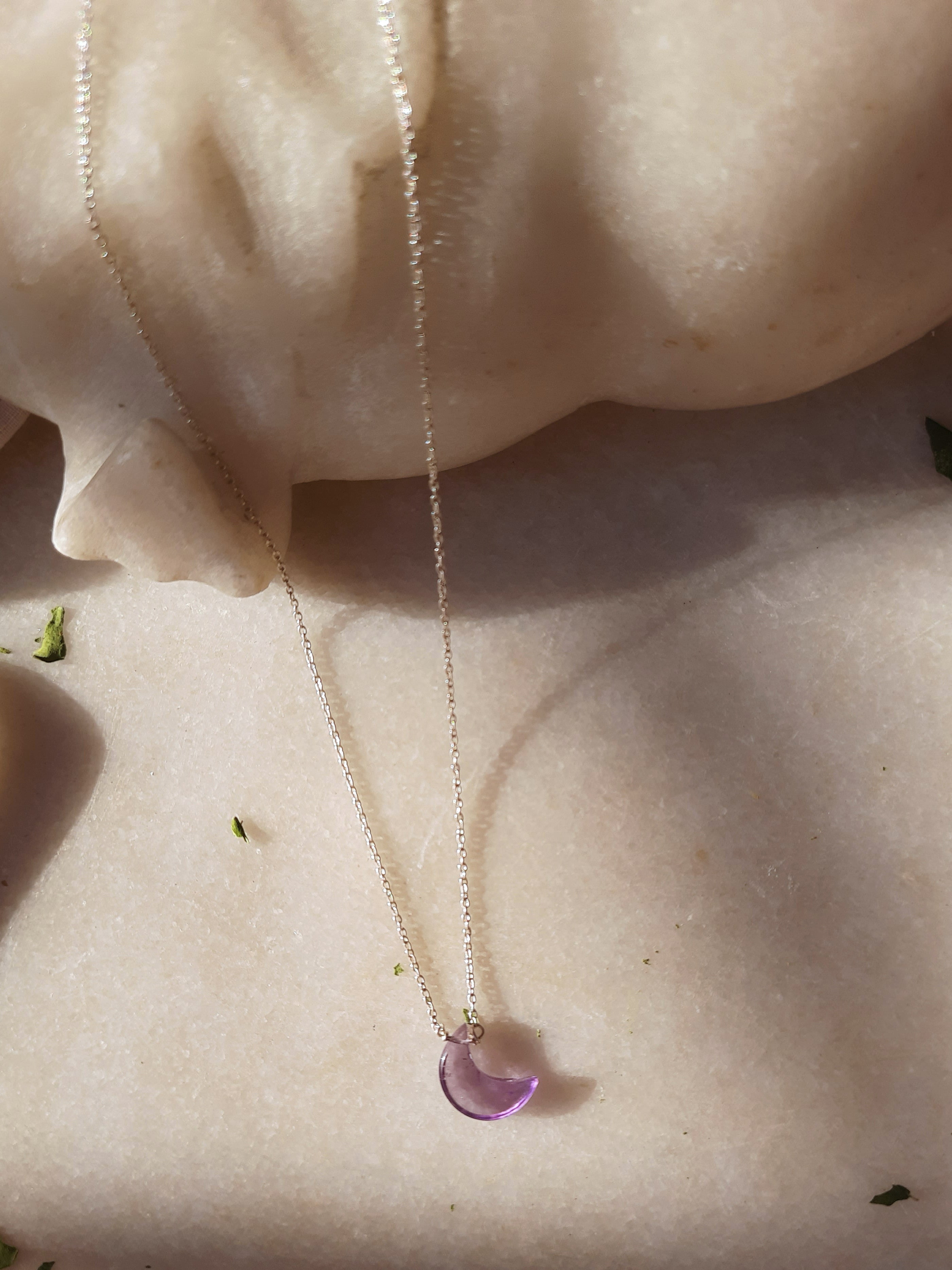 adhva - Amethyst Luna Pendant
