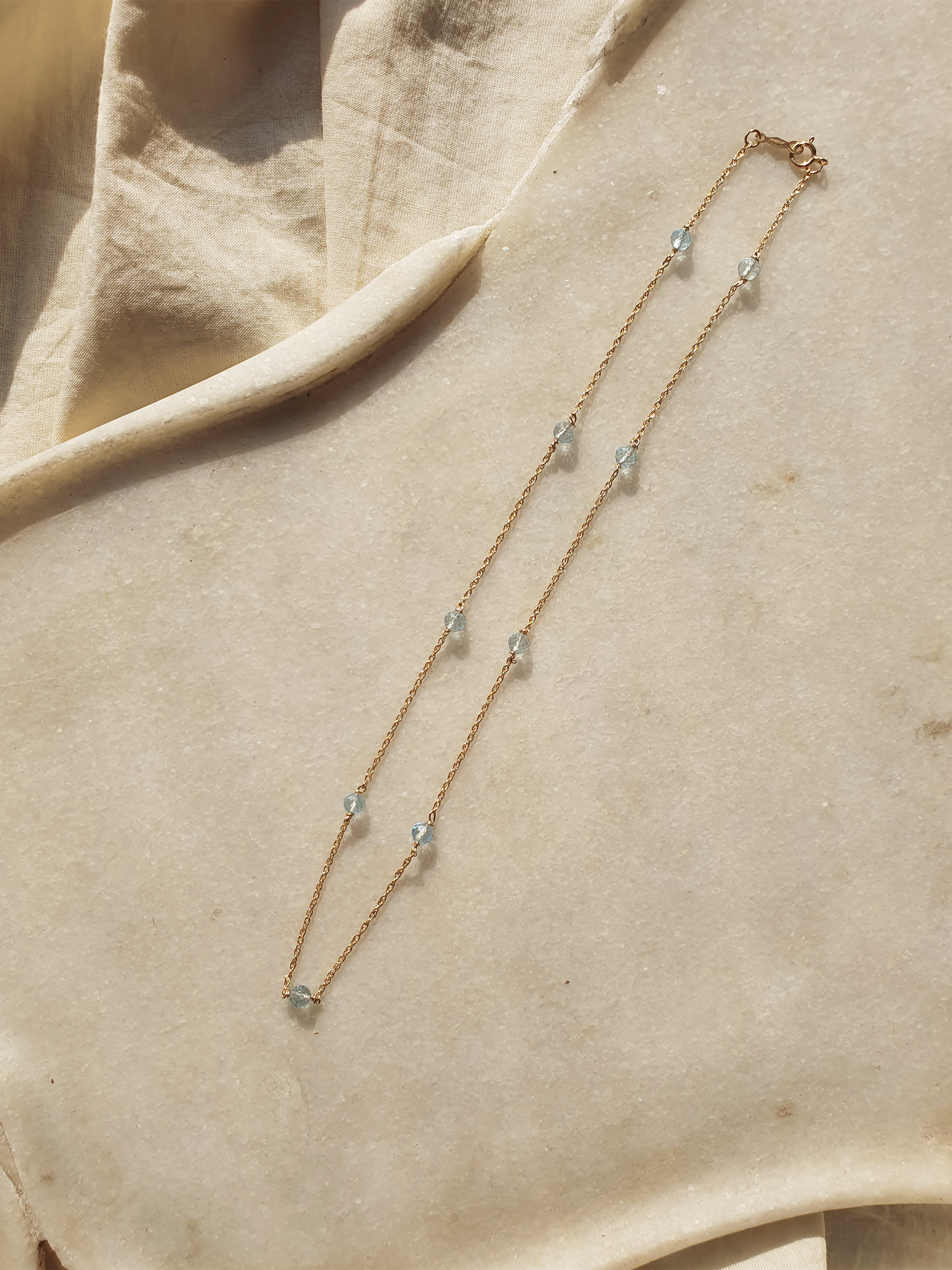 veti - Blue Topaz Baati Choker