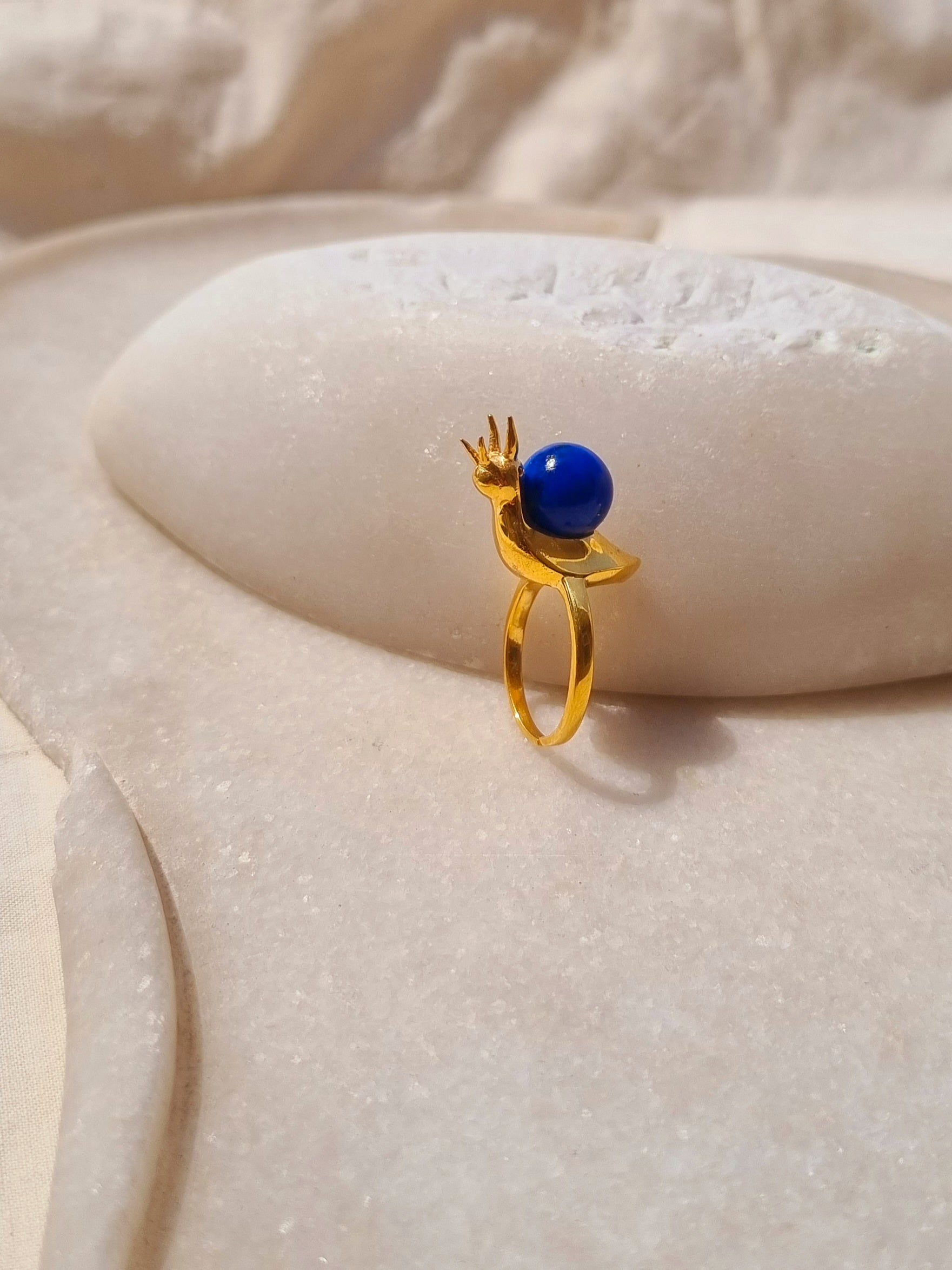 snail - Lapis Lazuli Ring