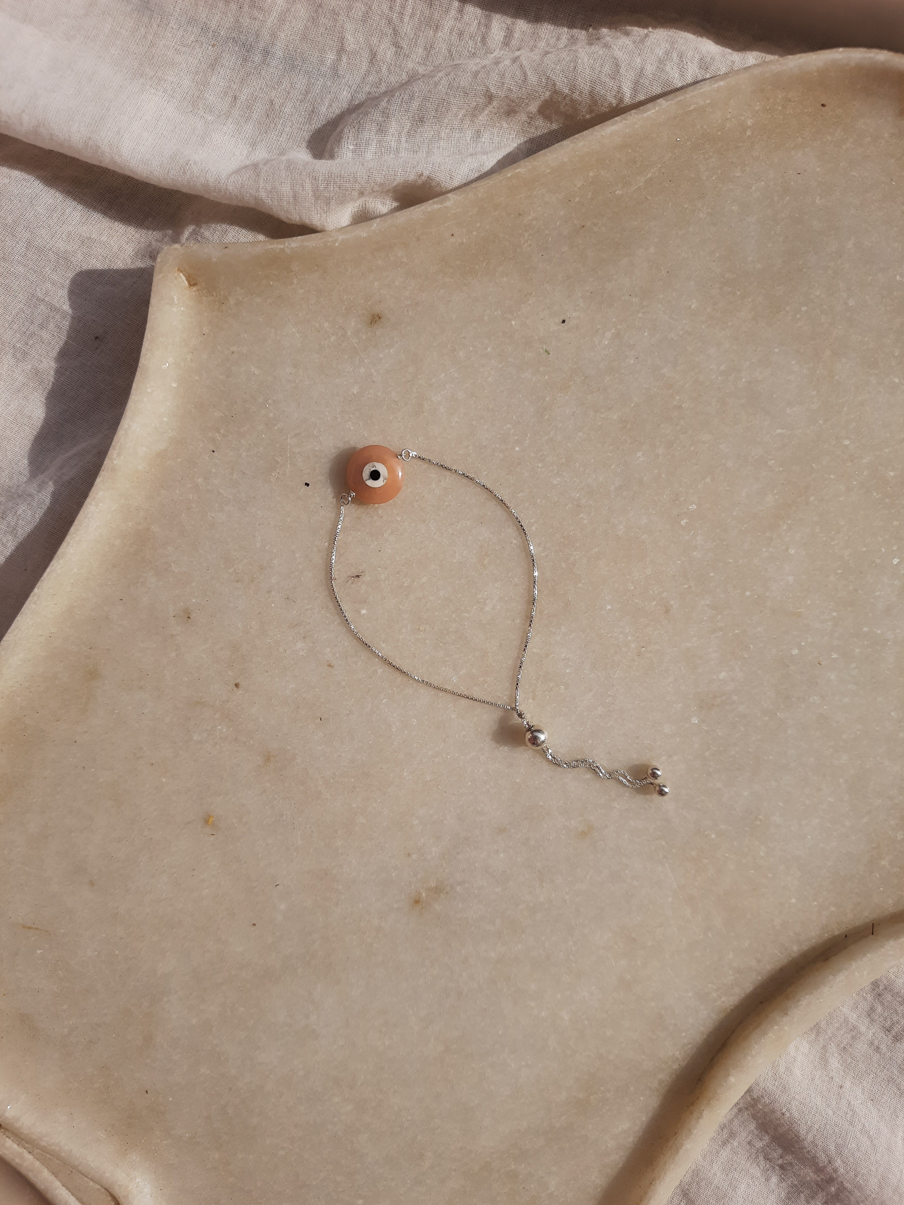 kayena - Pink Opal Evil Eye Bracelet
