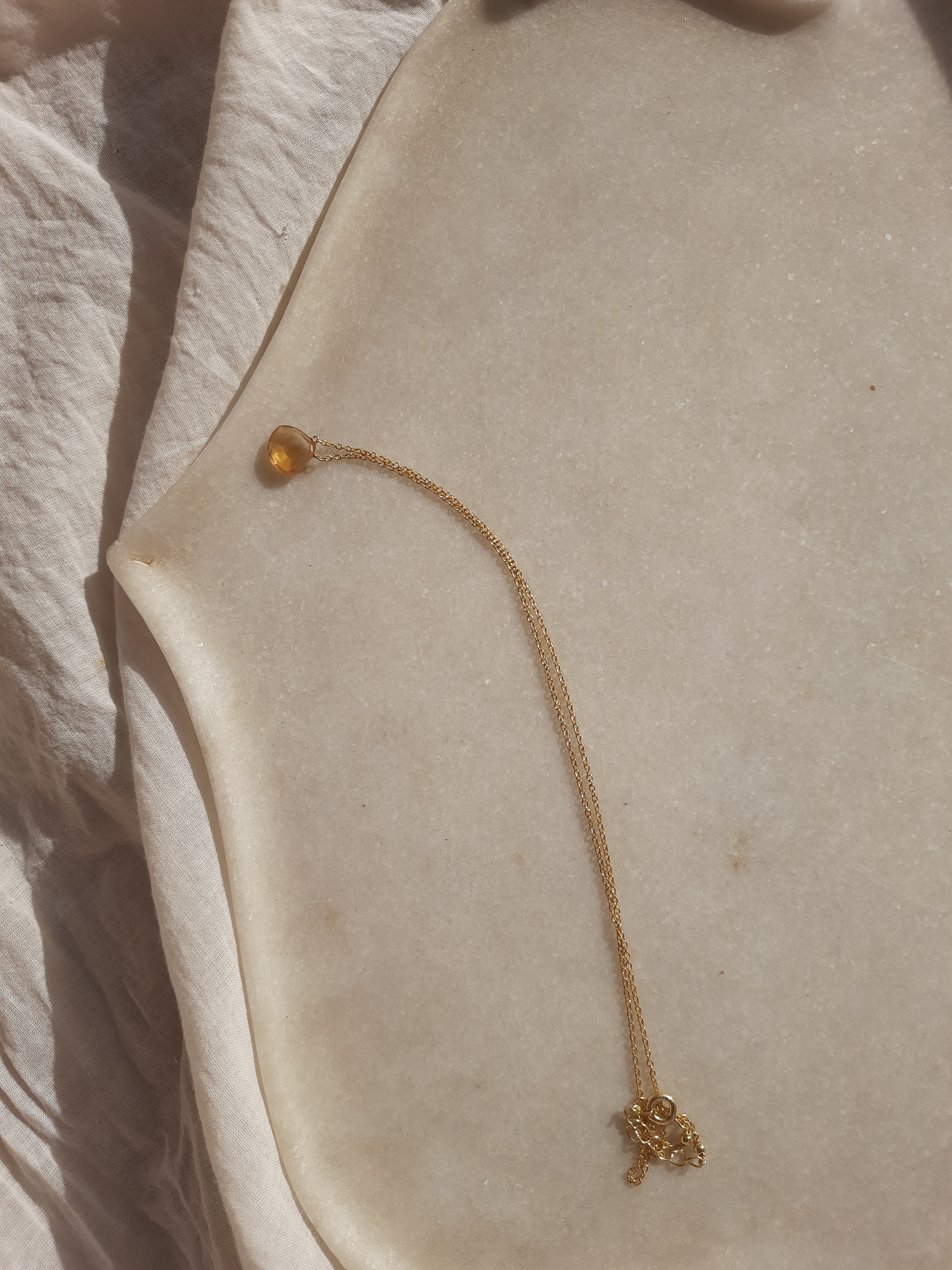 vyam - Citrine Heart shaped drop