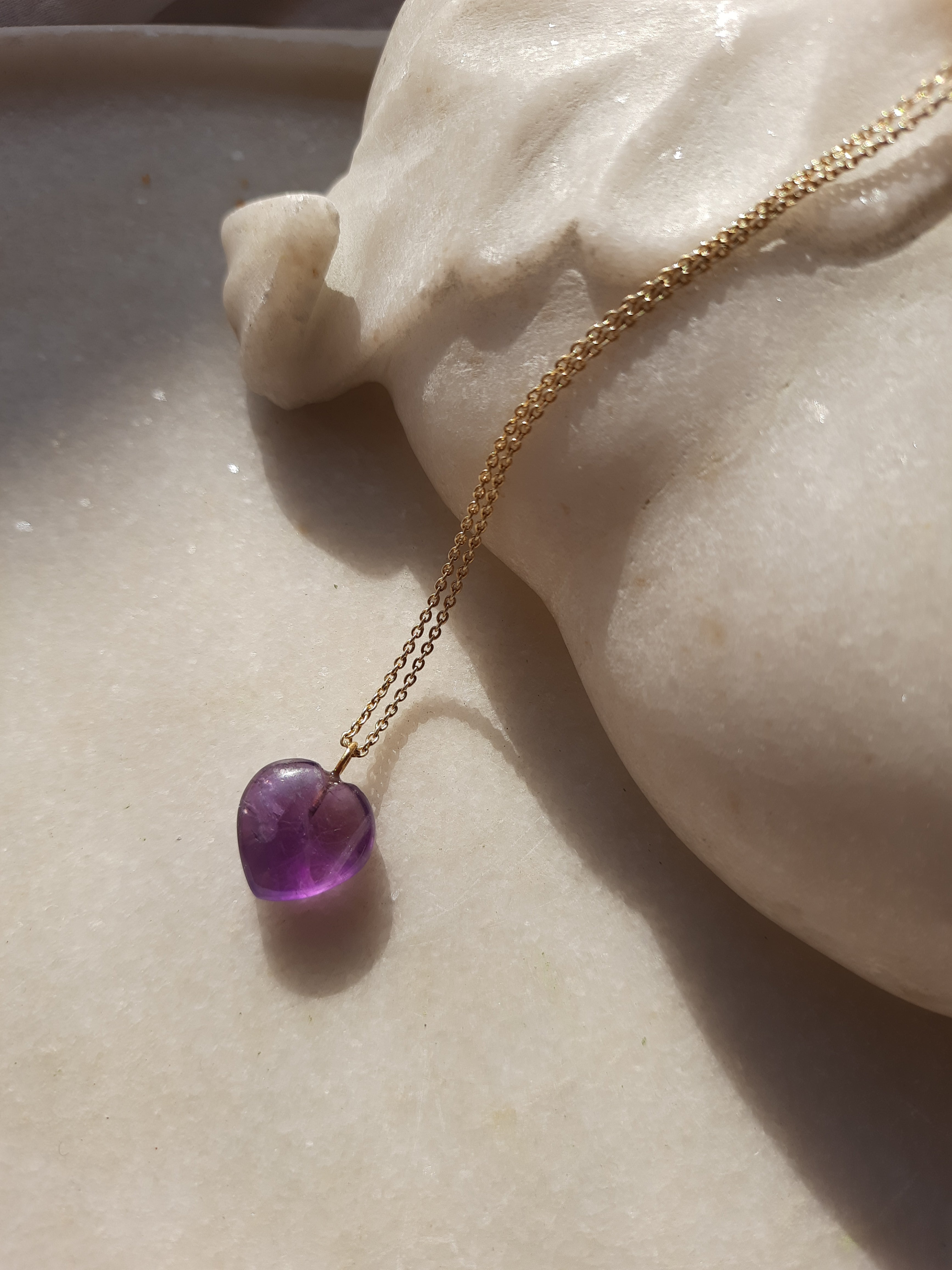 adya - Amethyst Heart Pendant