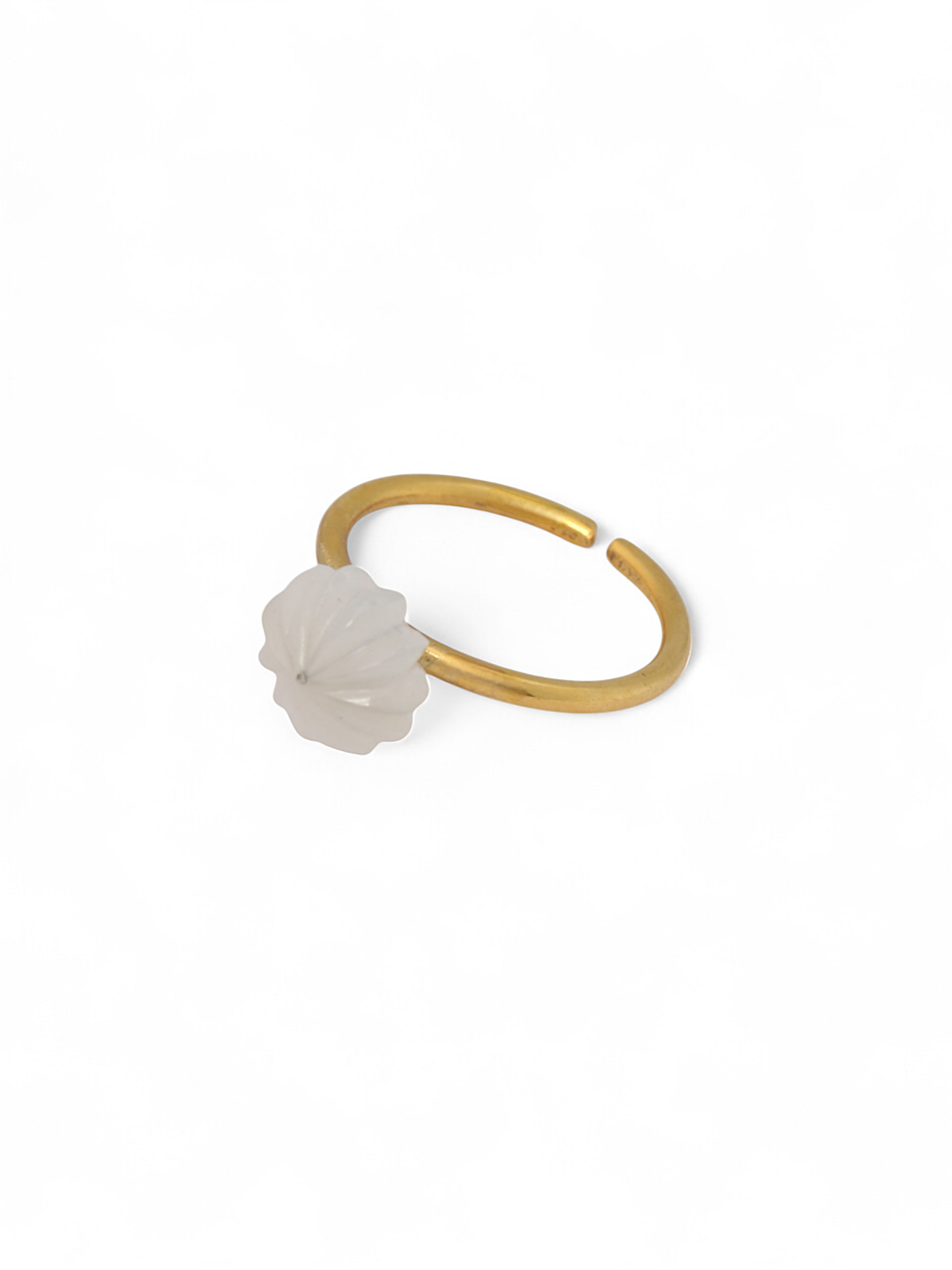 kaling - White Moonstone Melon Ring