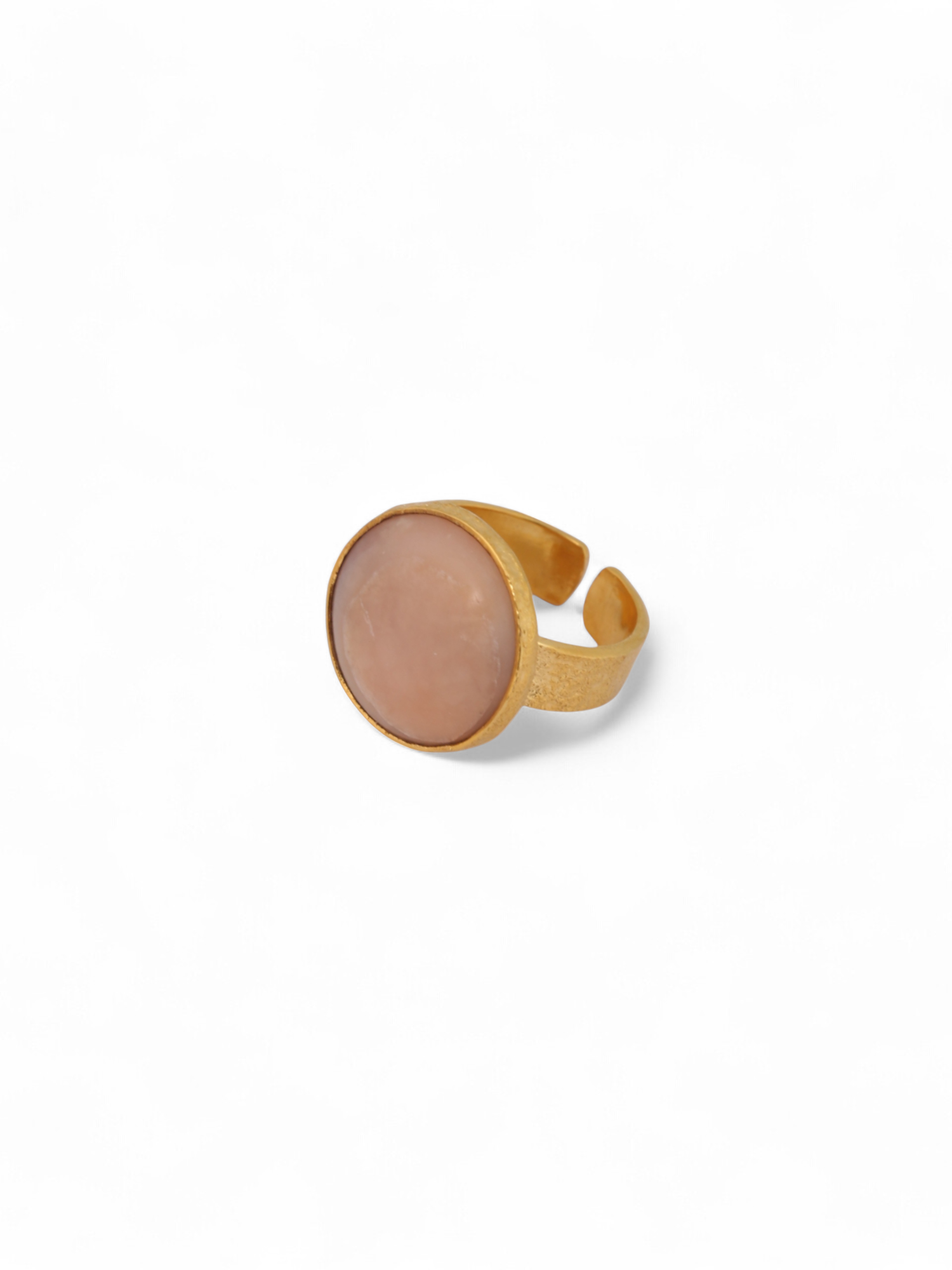 saani - Peach Moonstone Saturn Ring