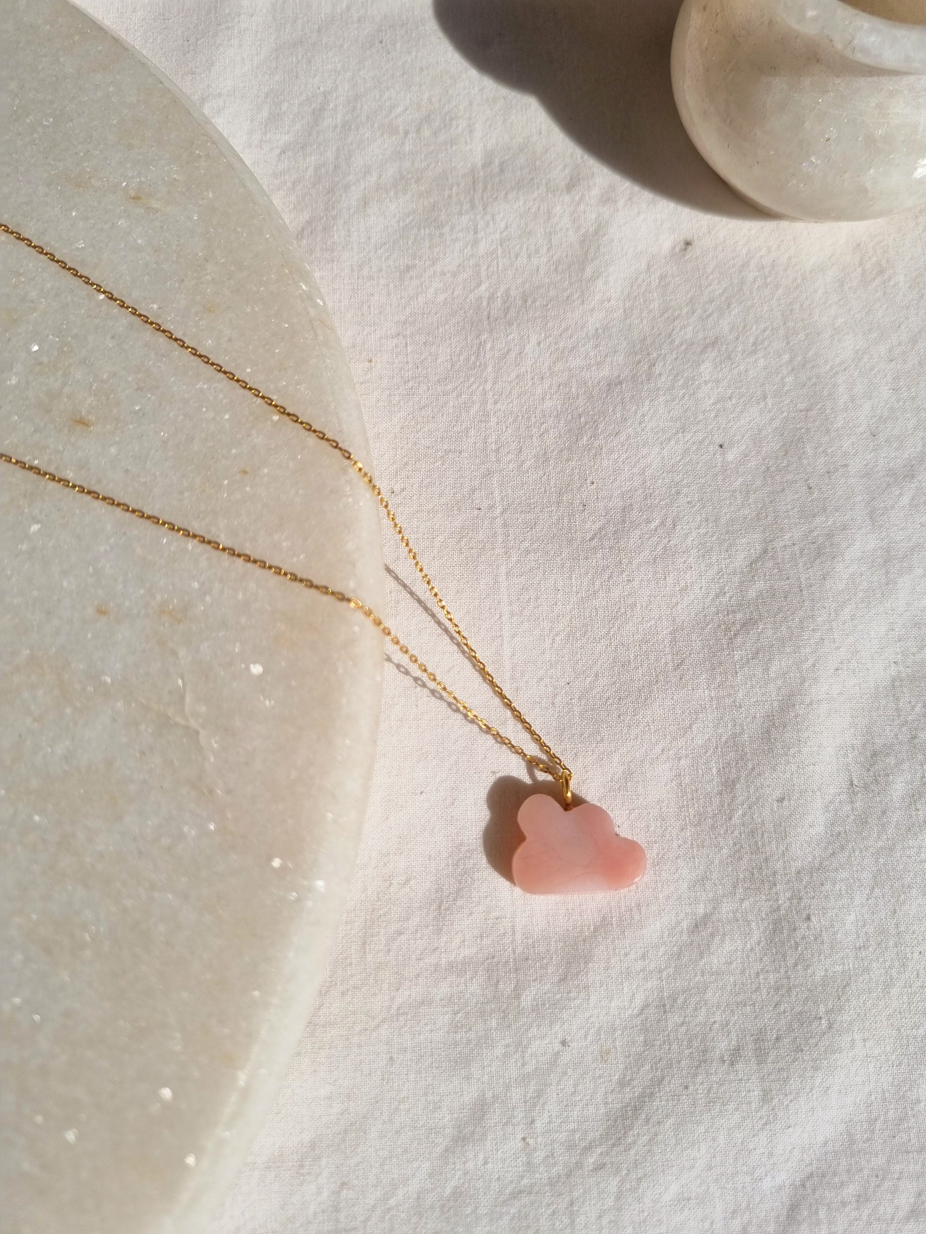 megh - Pink Opal Cloud Pendant