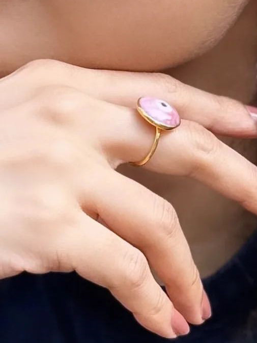 nazra - Pink Evil Eye Ring