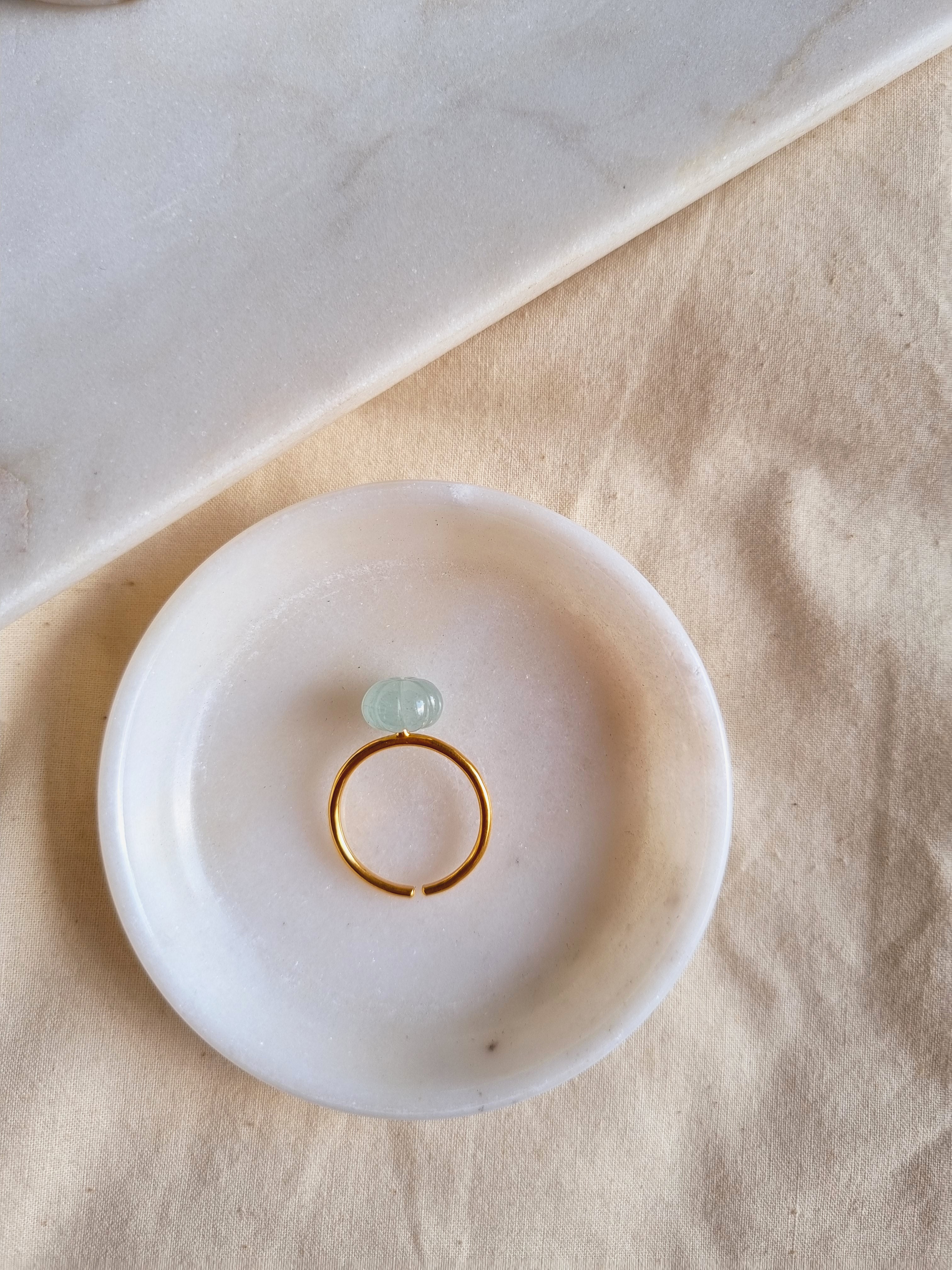 kaling - Aquamarine Melon Ring