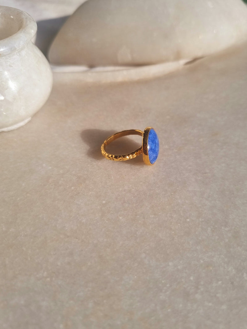 surya - Lapis Lazuli Sun Ring