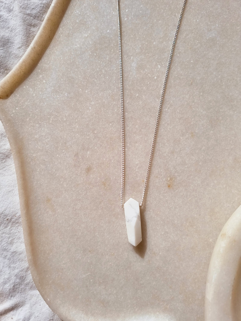 vaktra - Howlite Men's Bullet Pendant