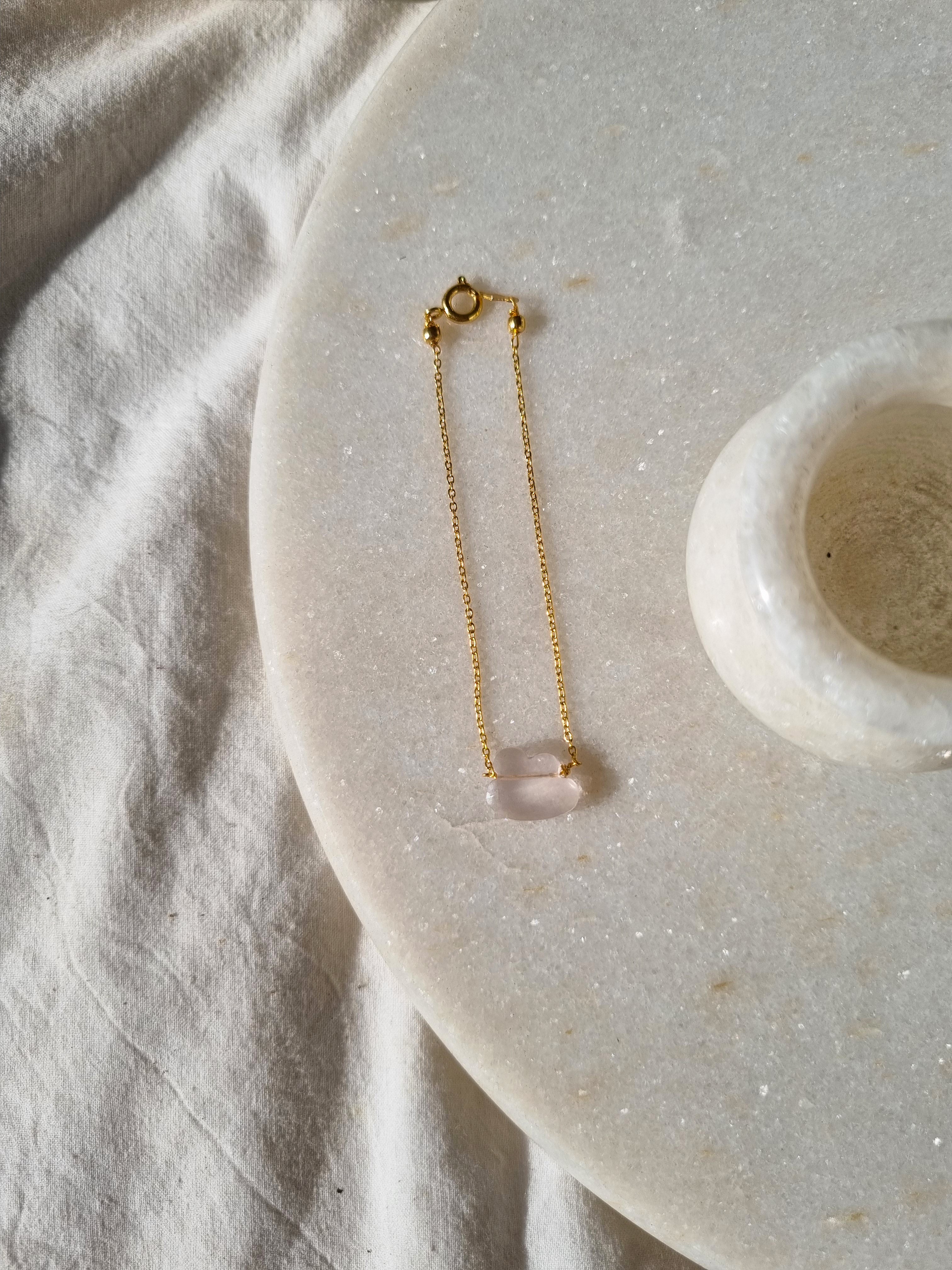 amegh - Rose quartz Cloud Bracelet