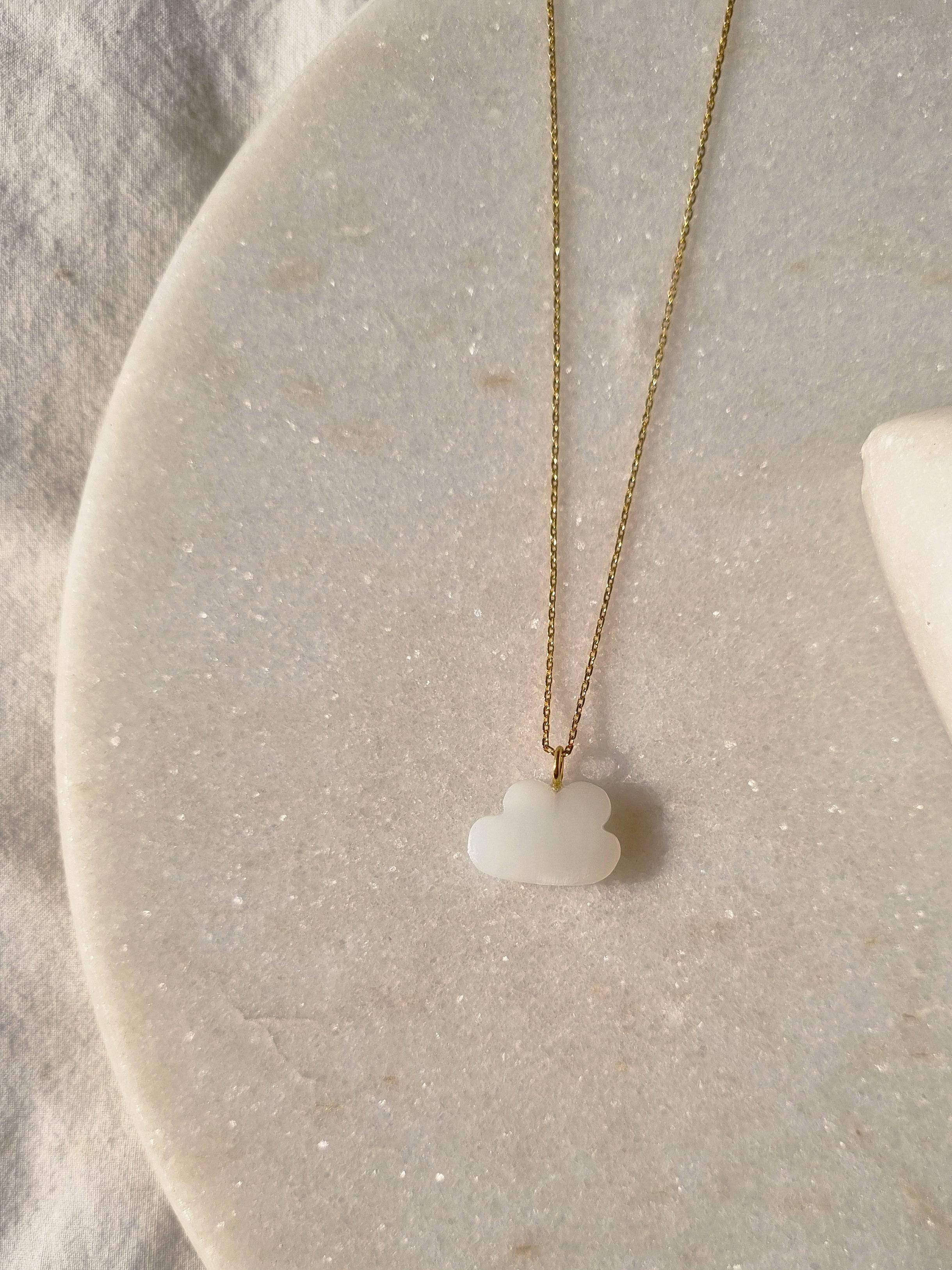 megh - White Moonstone Cloud Pendant