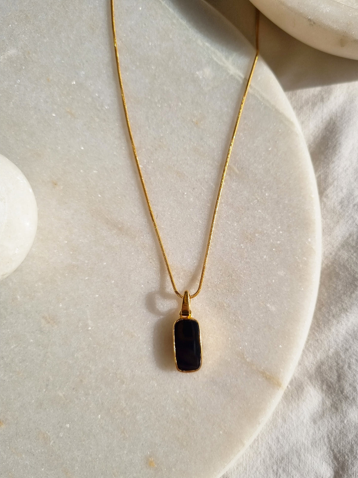 kosha - Black Onyx Boxy Men's Pendant