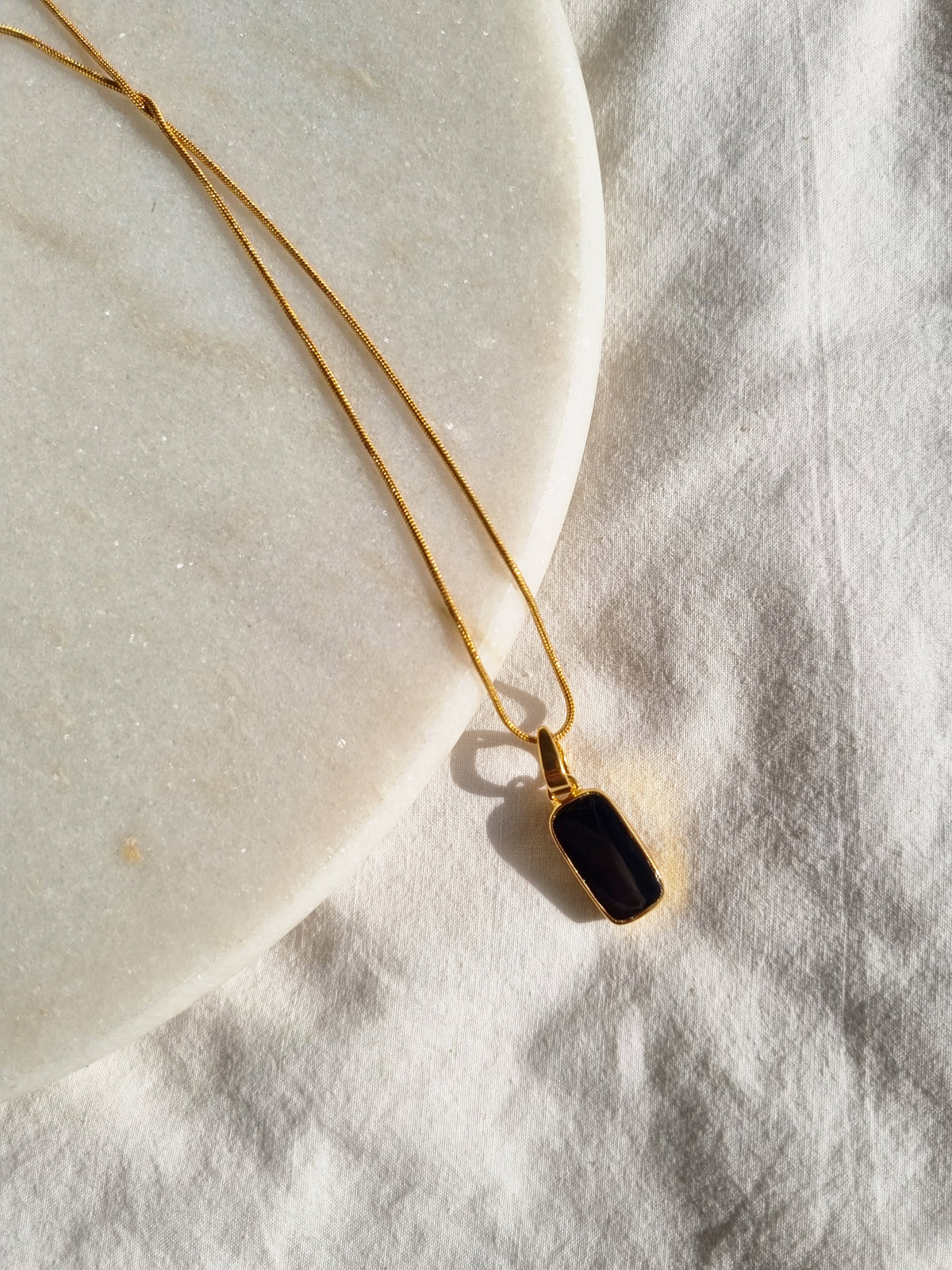 kosha - Black Onyx Boxy Men's Pendant