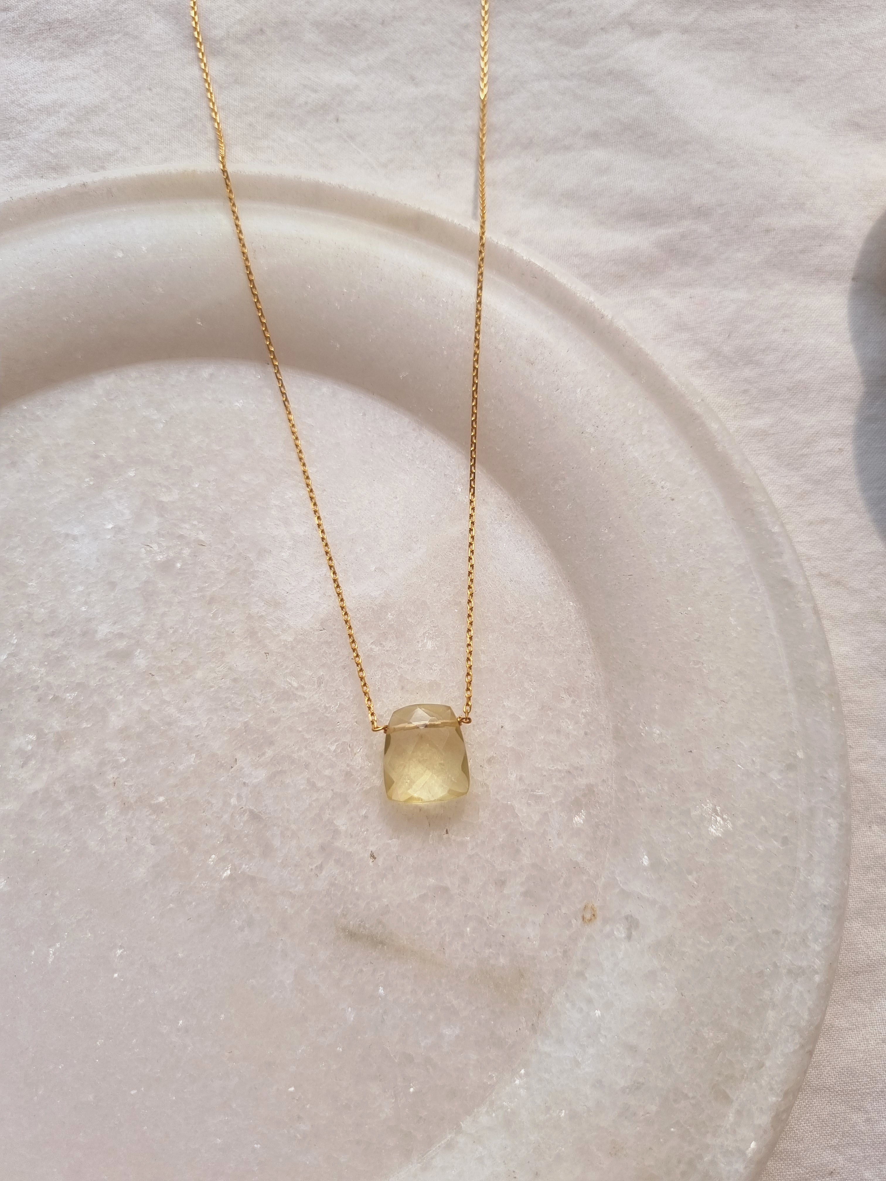 helix - Lemon Quartz Pendant