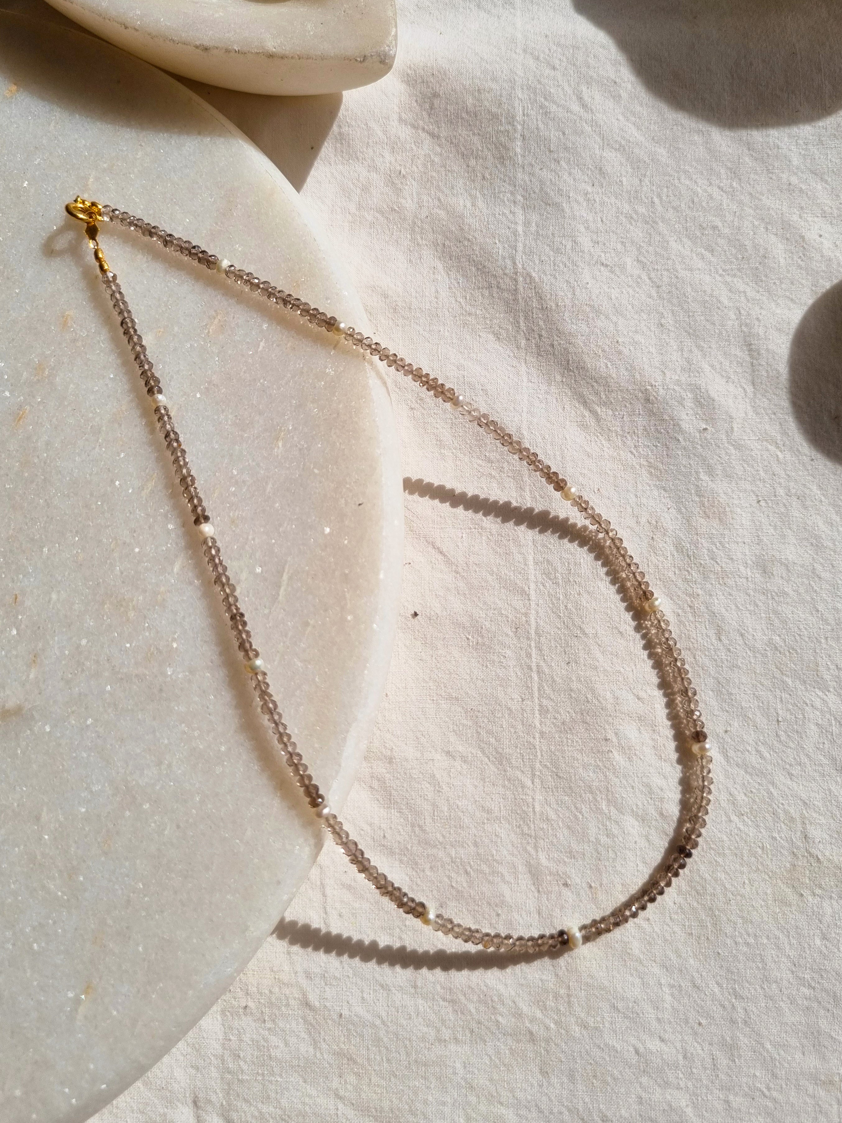 uars - Smoky Quartz Pearl Boho Strand