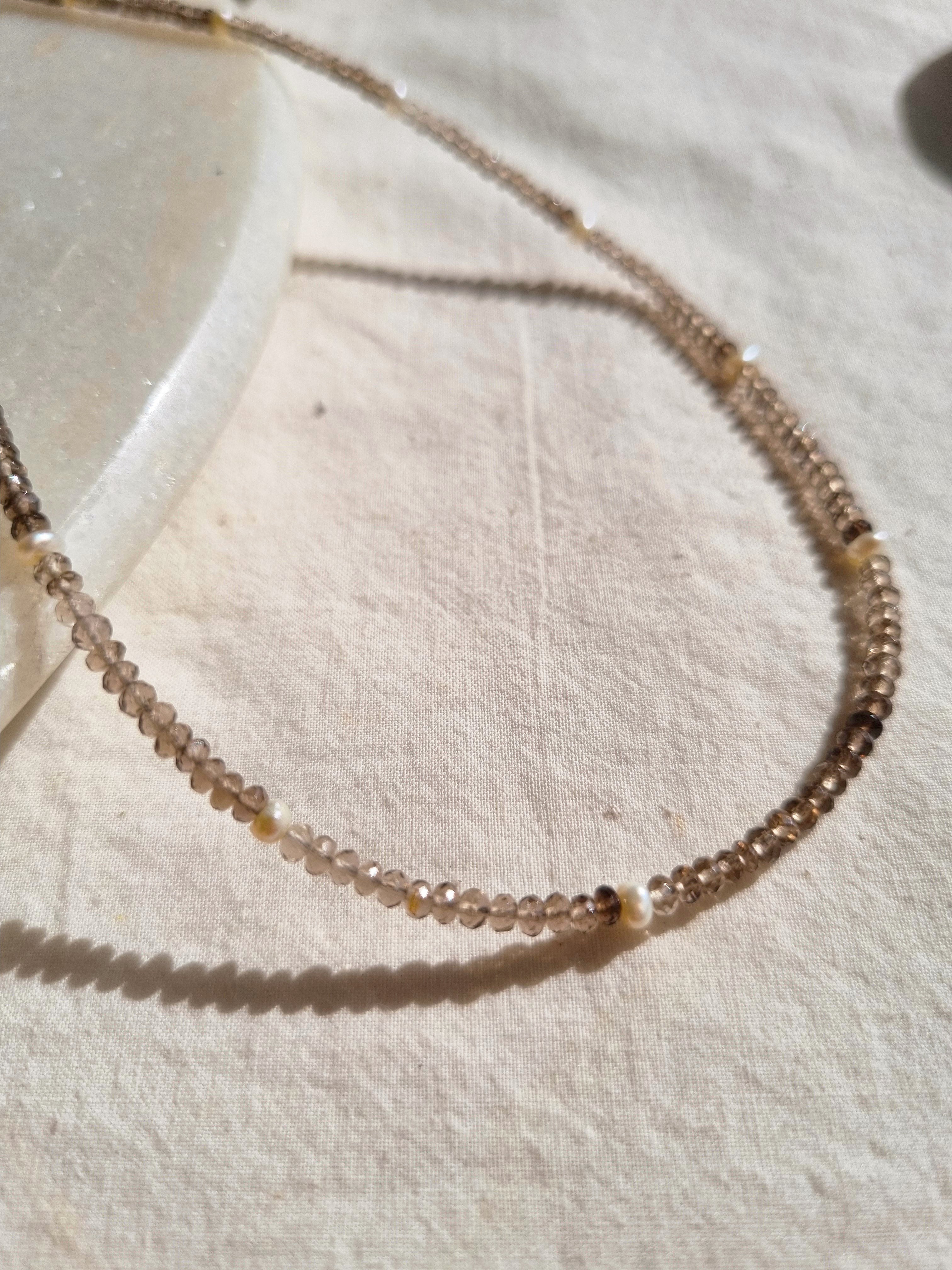 uars - Smoky Quartz Pearl Boho Strand