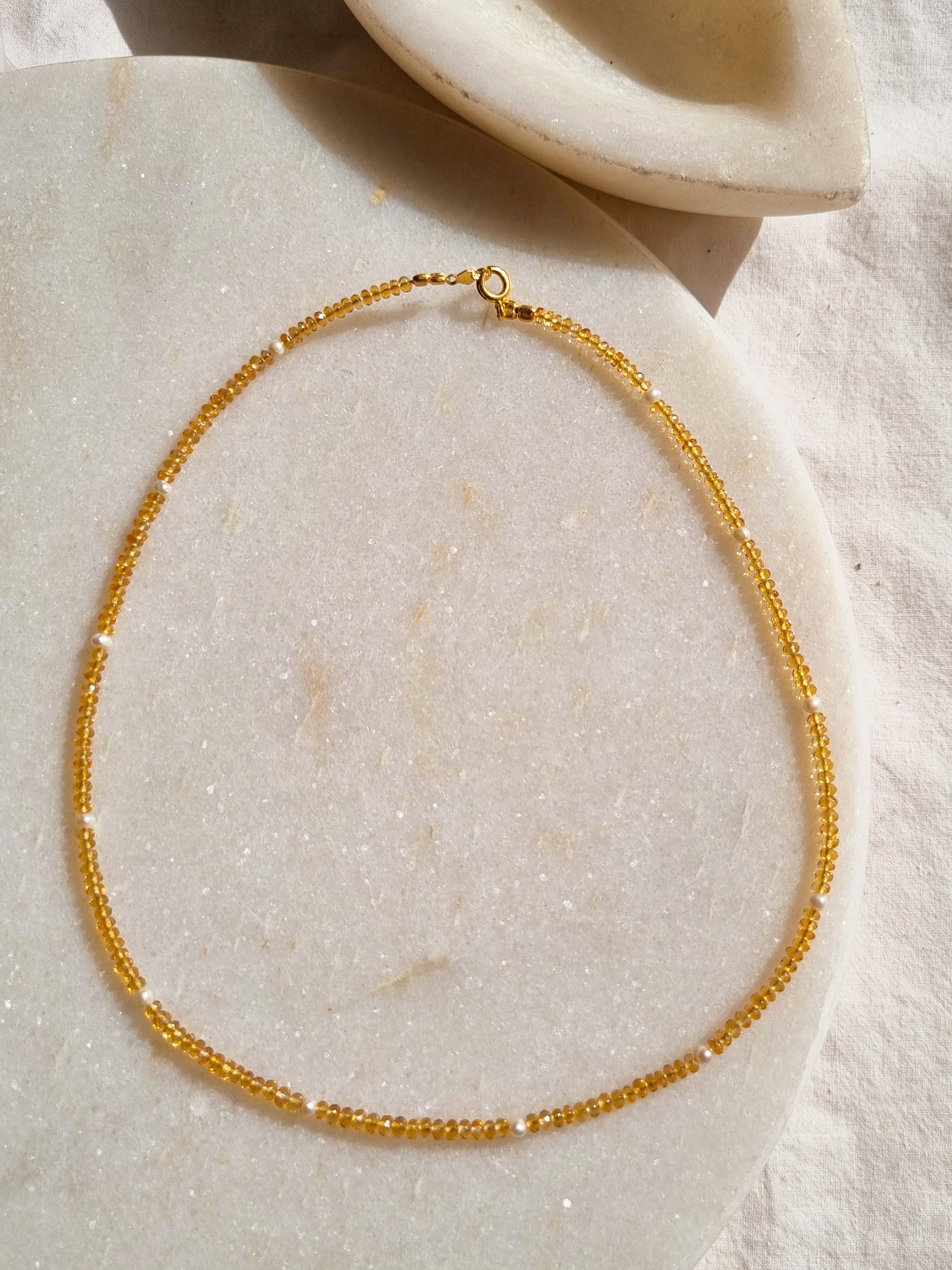 uars - Citrine Pearl Boho Strand