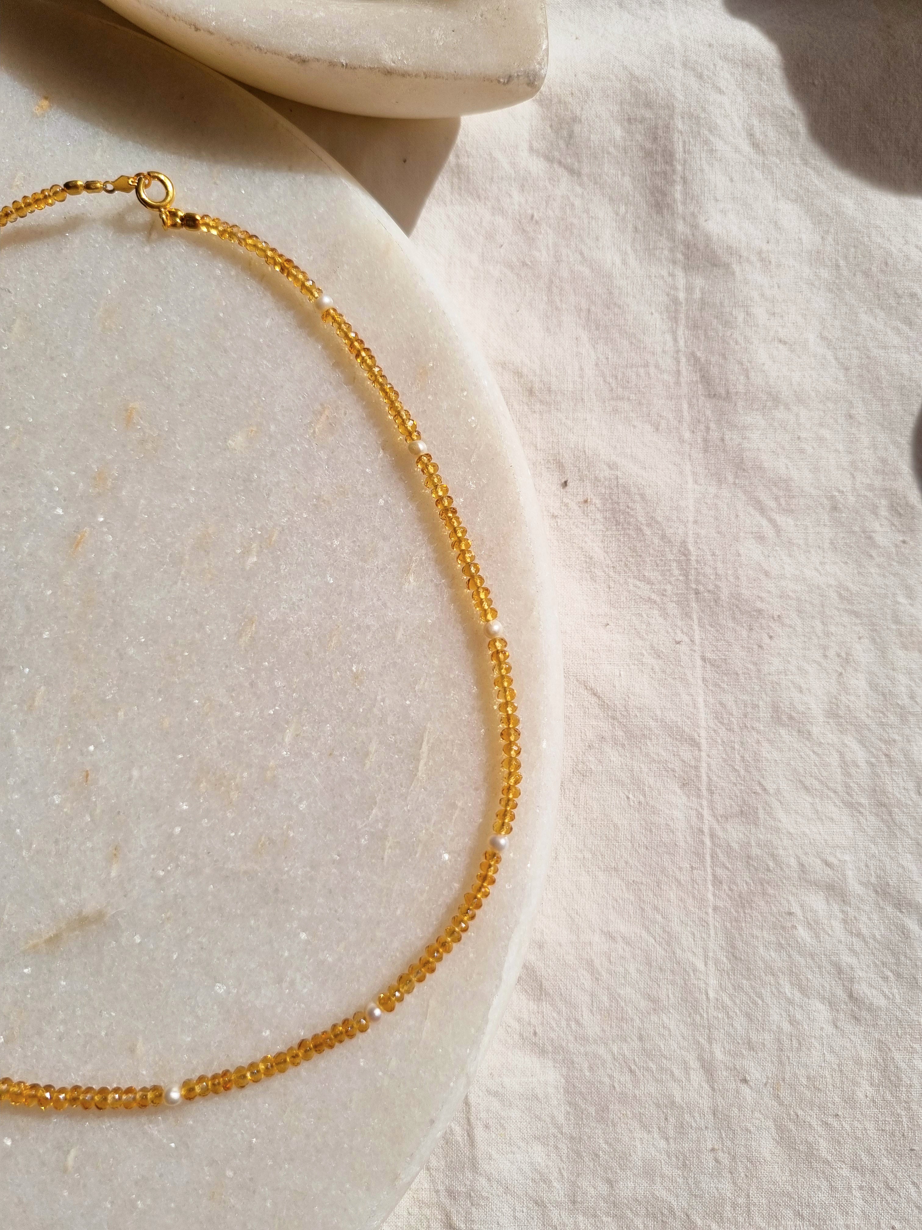 uars - Citrine Pearl Boho Strand