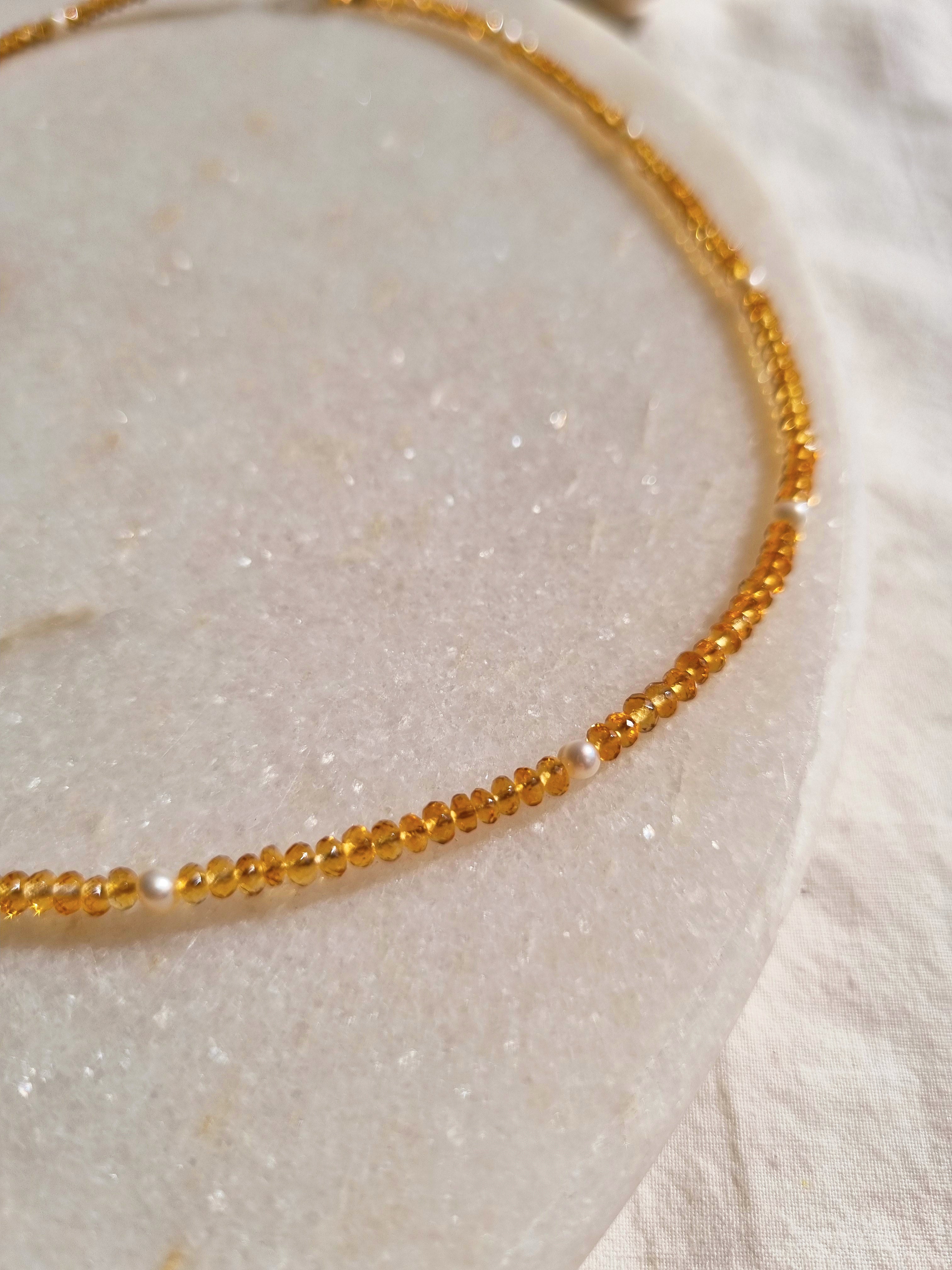 uars - Citrine Pearl Boho Strand