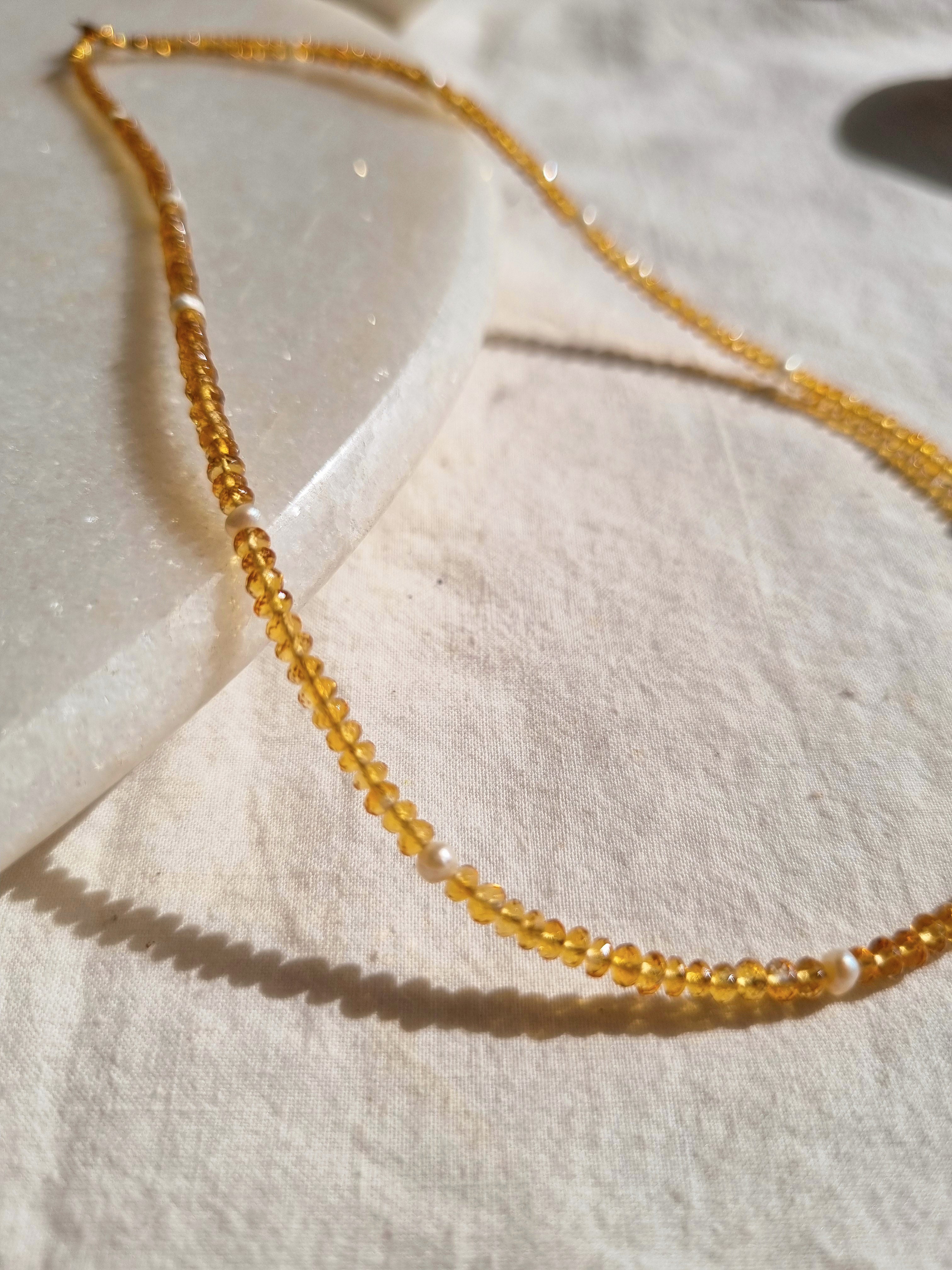 uars - Citrine Pearl Boho Strand