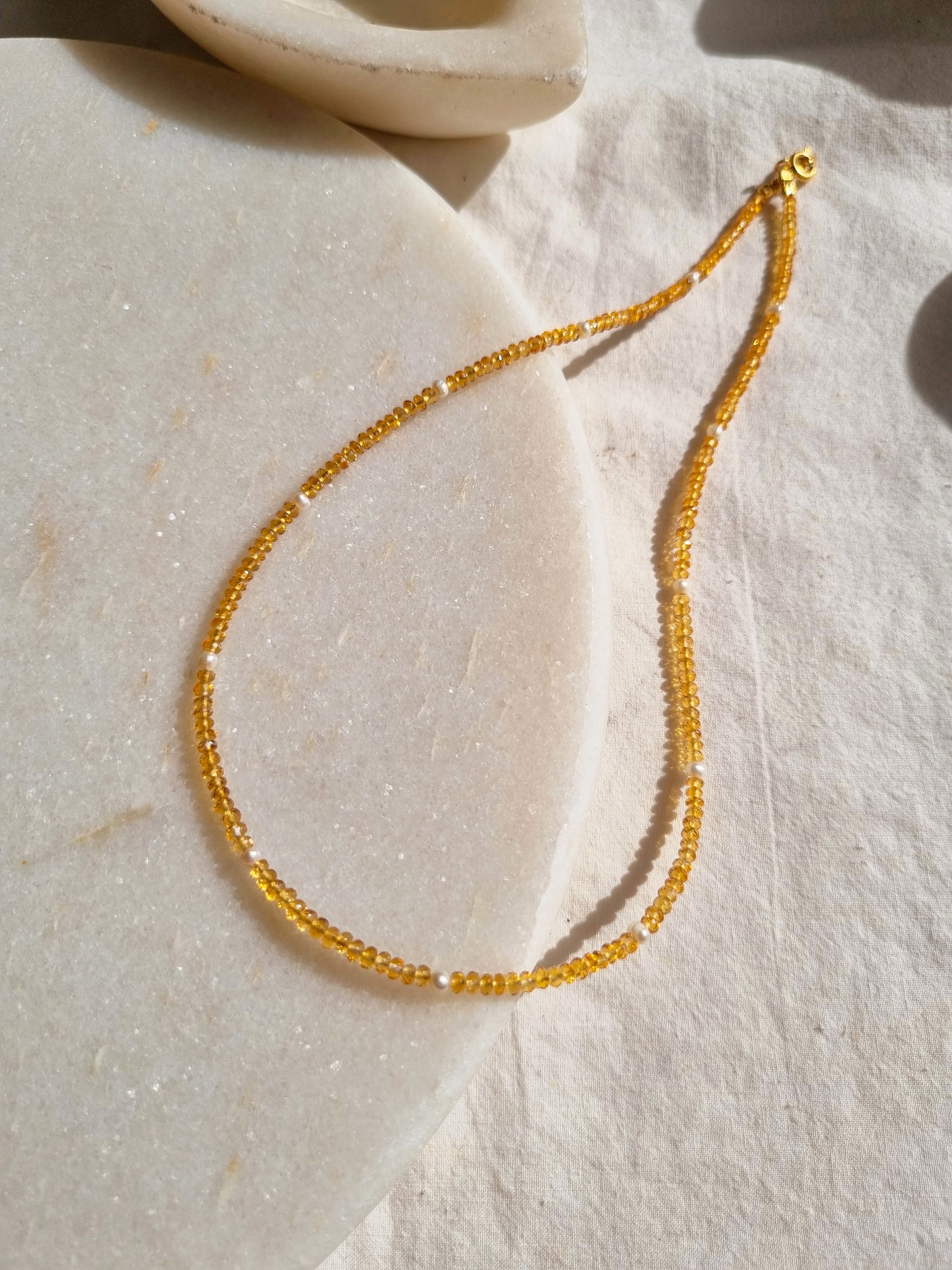 uars - Citrine Pearl Boho Strand