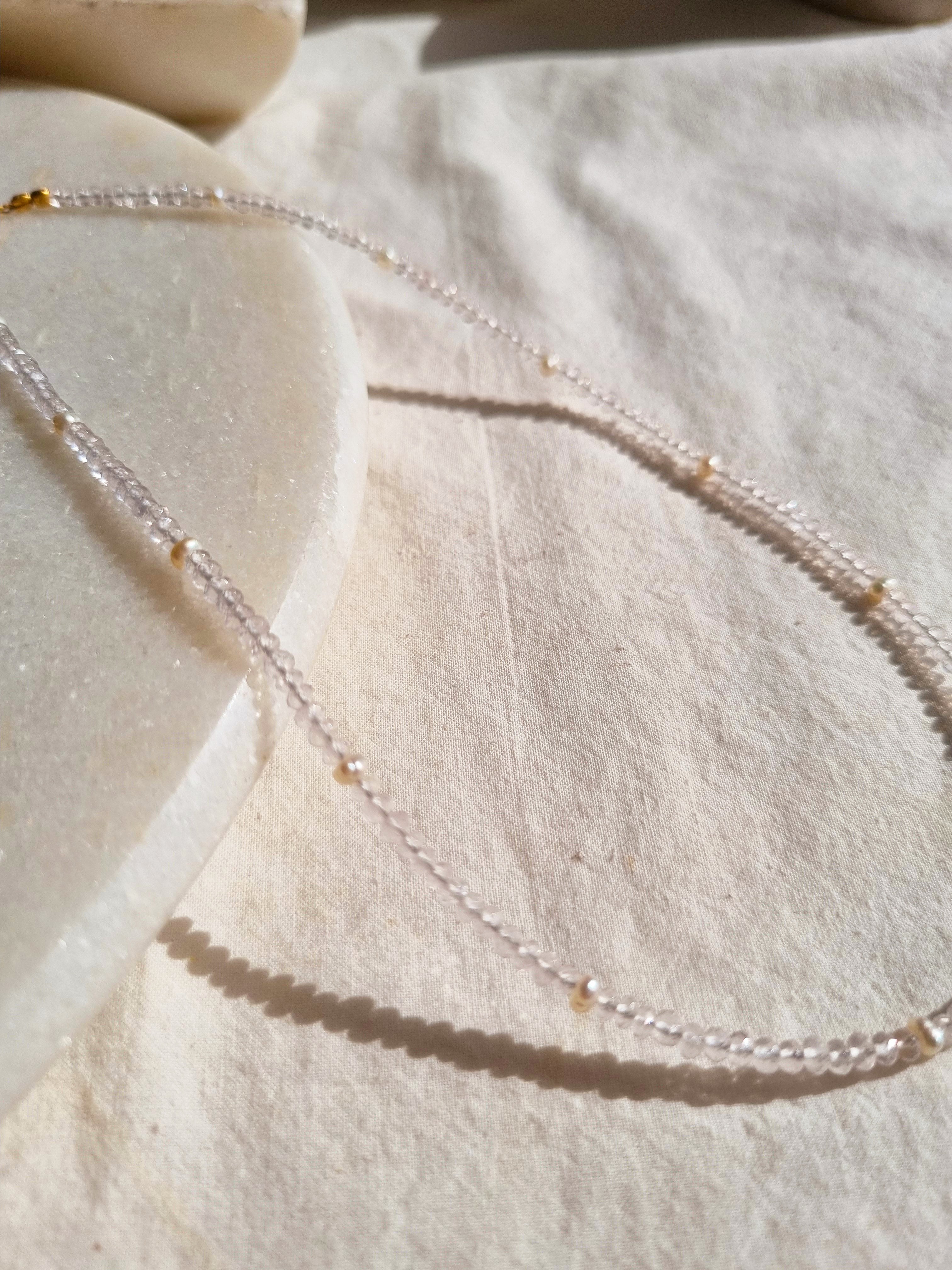 uars - Rose Quartz Pearl Boho Strand